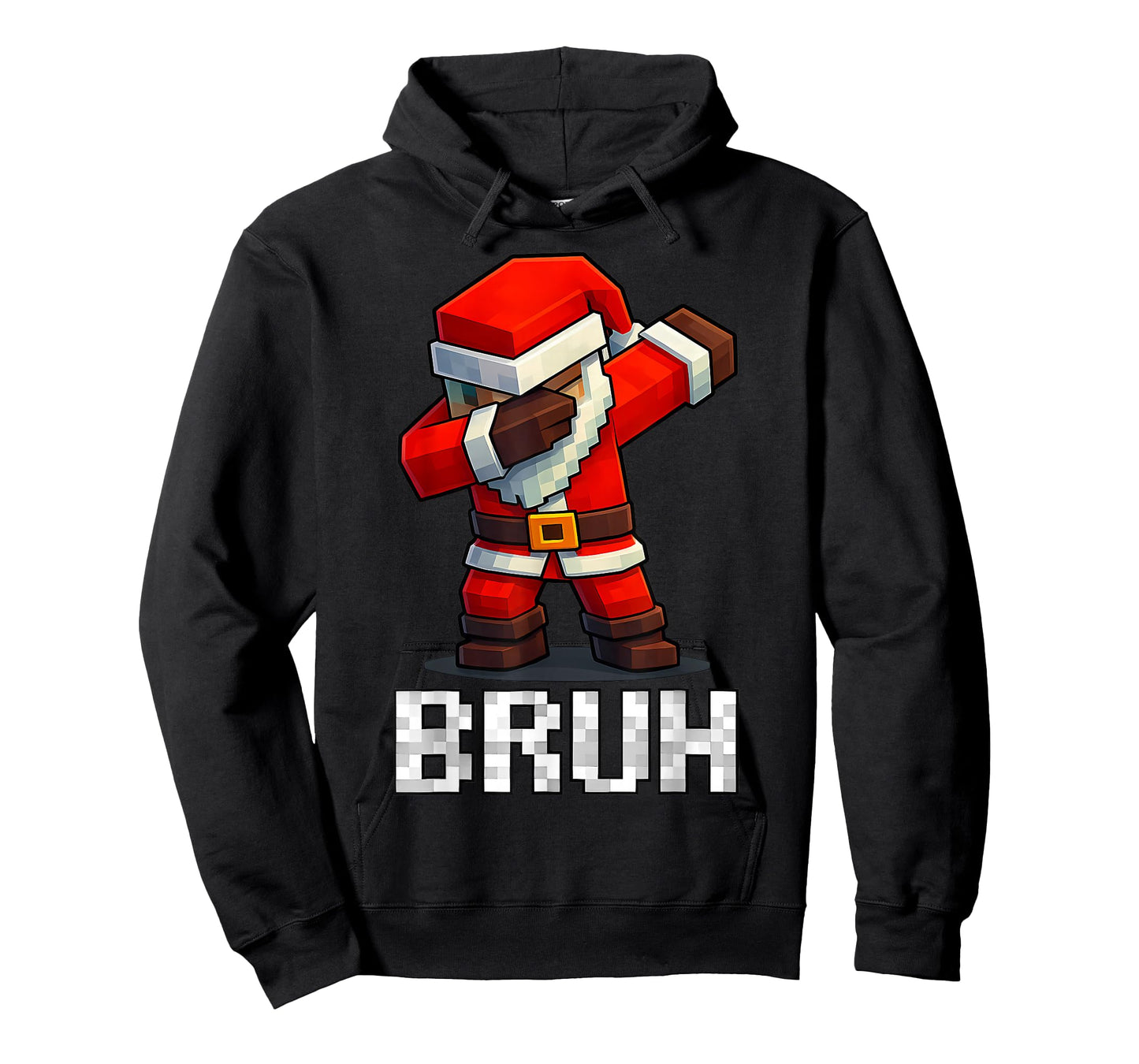 Bruh Christmas Santa Dabbing Gamer Pixel Men Boy Kid Xmas T-Shirt