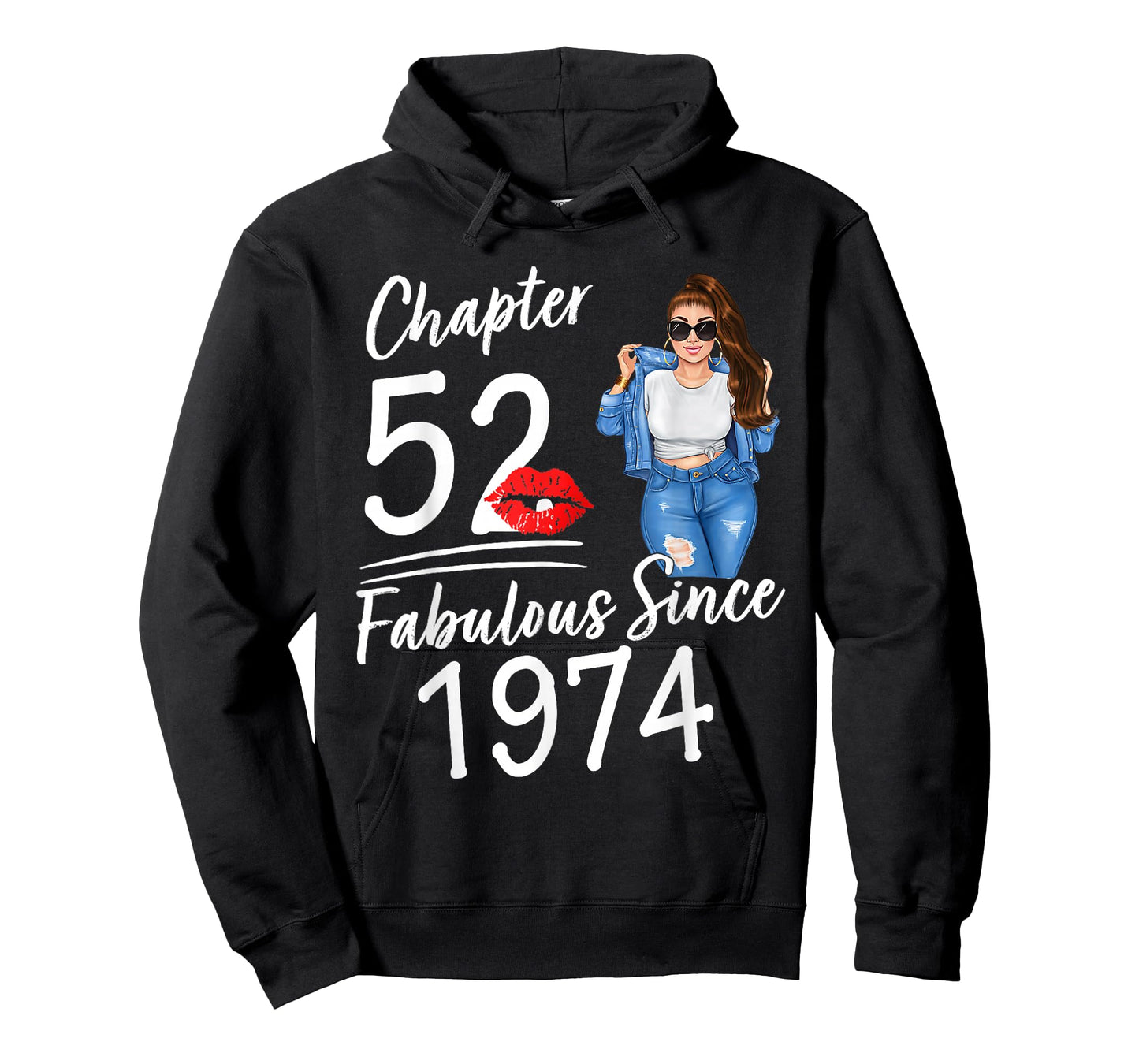 Chapter 52 Fabulous Since 1974 Birthday Girl Afro Queen T-Shirt
