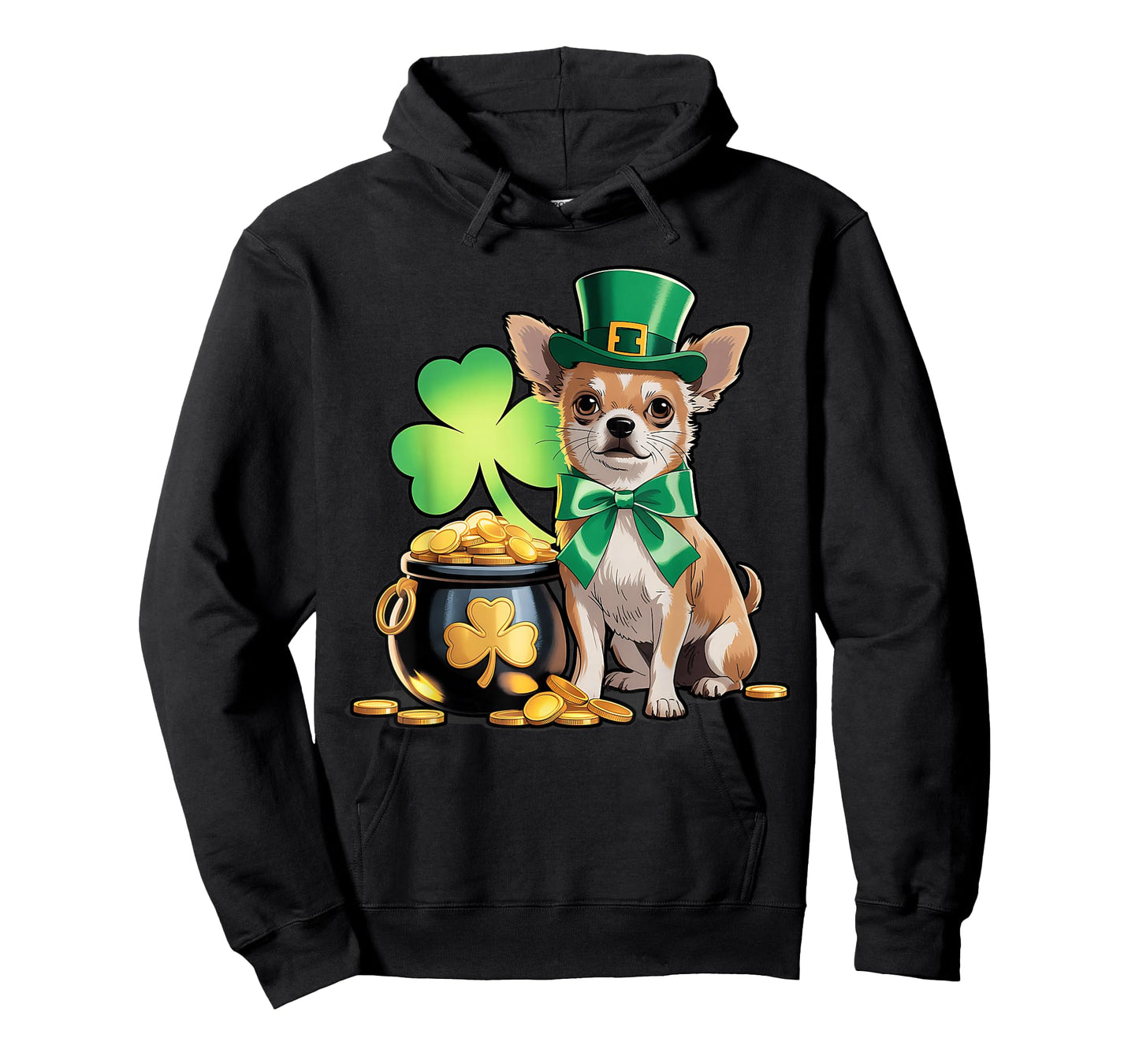 Cute Chihuahua Dog Shamrock Irish Women Men St Patricks Day T-Shirt