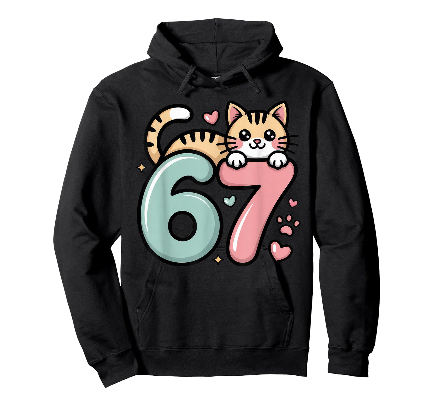 Funny Cat 67 Meme Six Seven Cute Gen Alpha T-Shirt