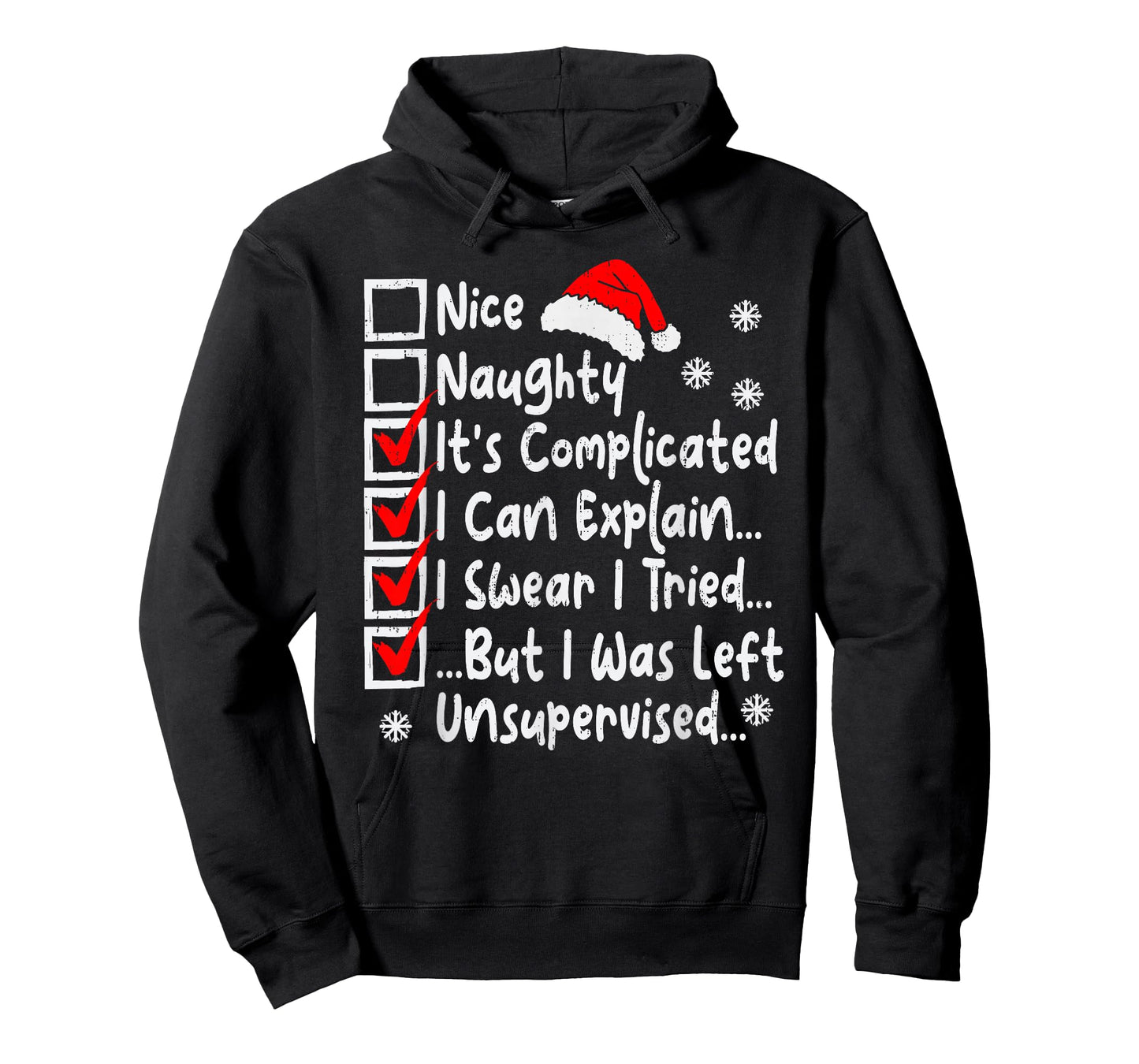 Nice Naughty Multi Checklist Funny Christmas List Family T-Shirt