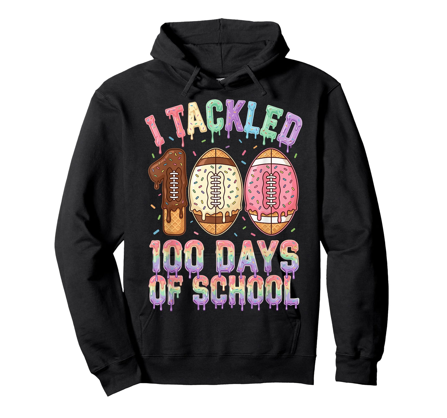 I Tackled 100 Days of School Football 100th Day for Boys T-Shirt