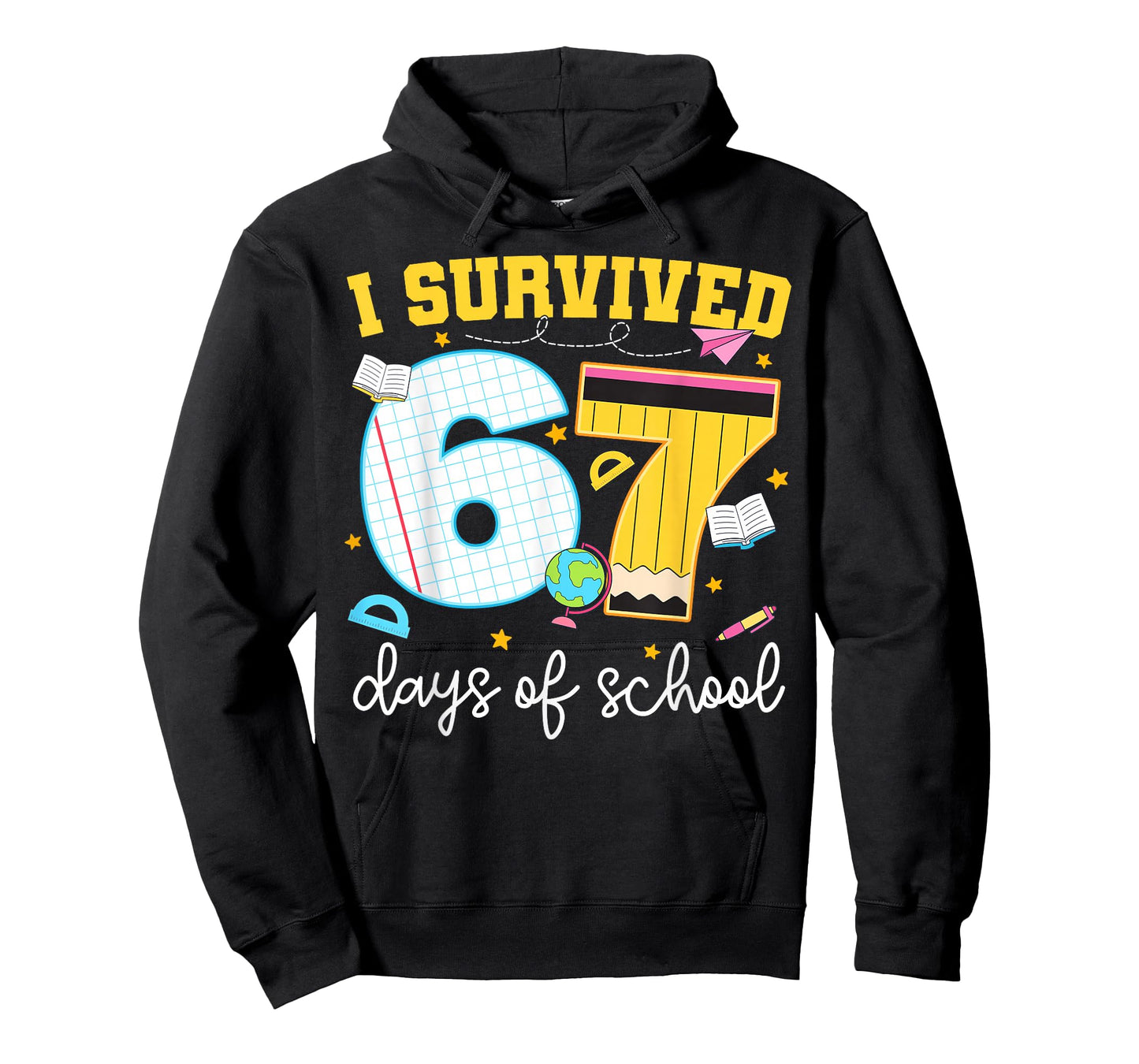 I Survived 67 Days of School Funny Meme Girl Boy Teacher T-Shirt
