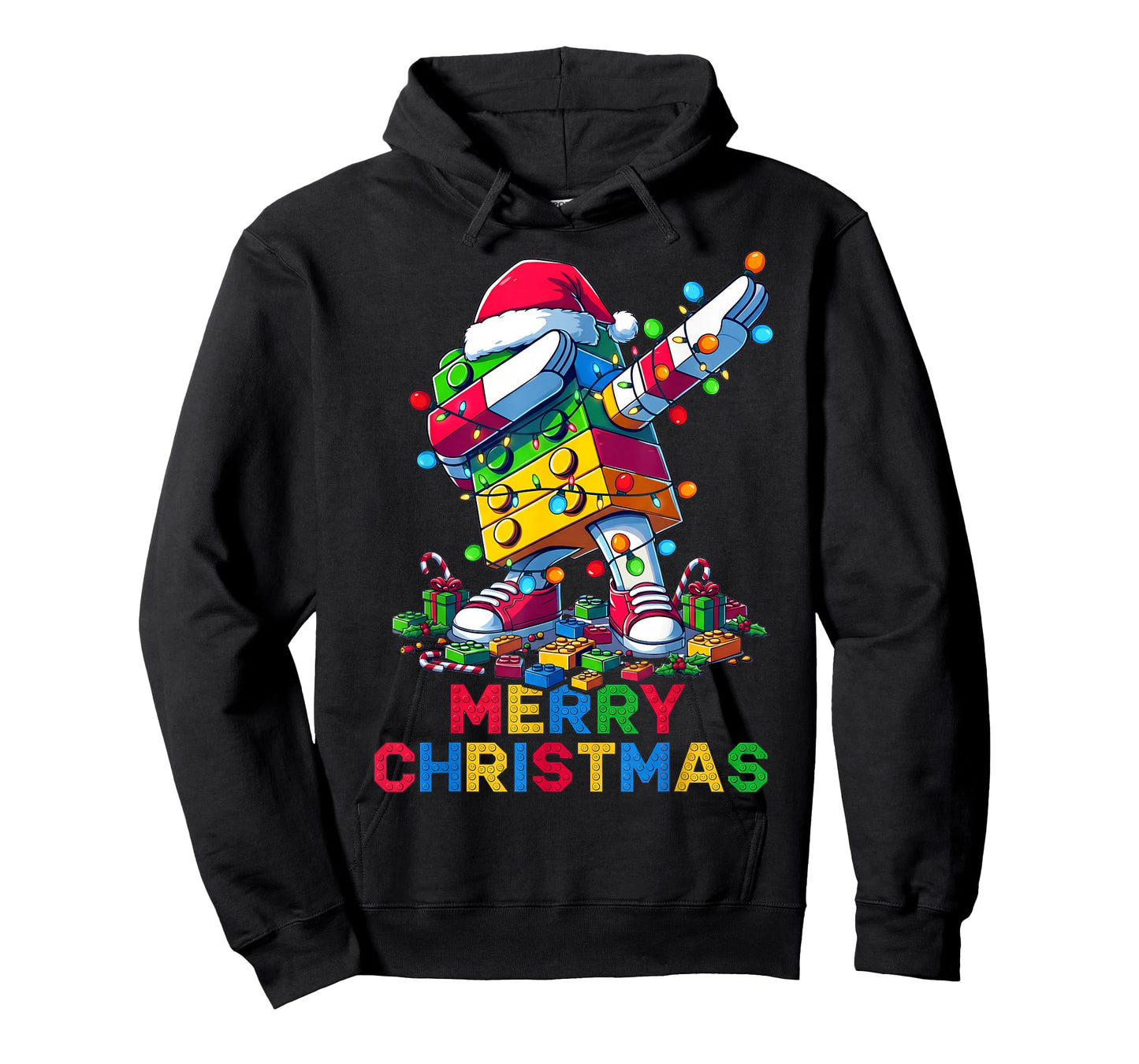 Merry Christmas Master Builder Block Brick Dabbing Costume T-Shirt