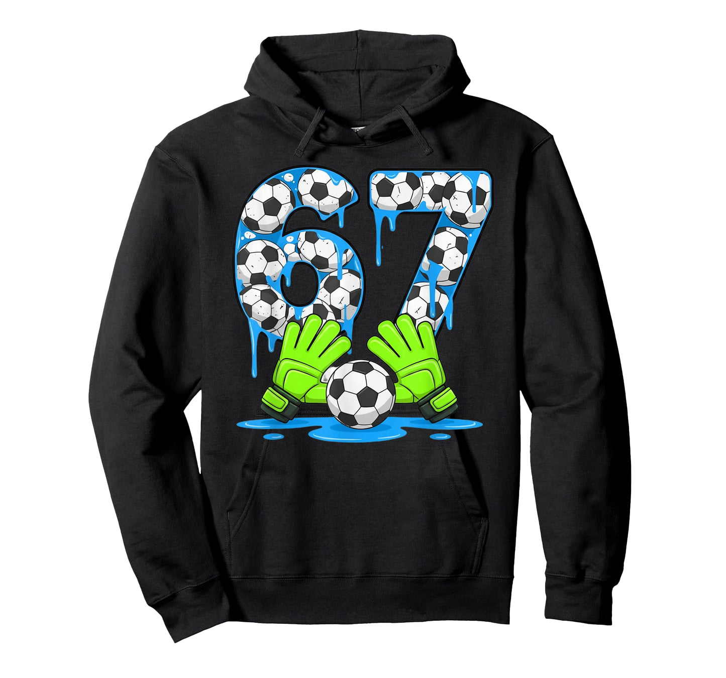 Soccer 67 Six Seven Gen Alpha Meme Drip 67 Ice Cream Drip T-Shirt