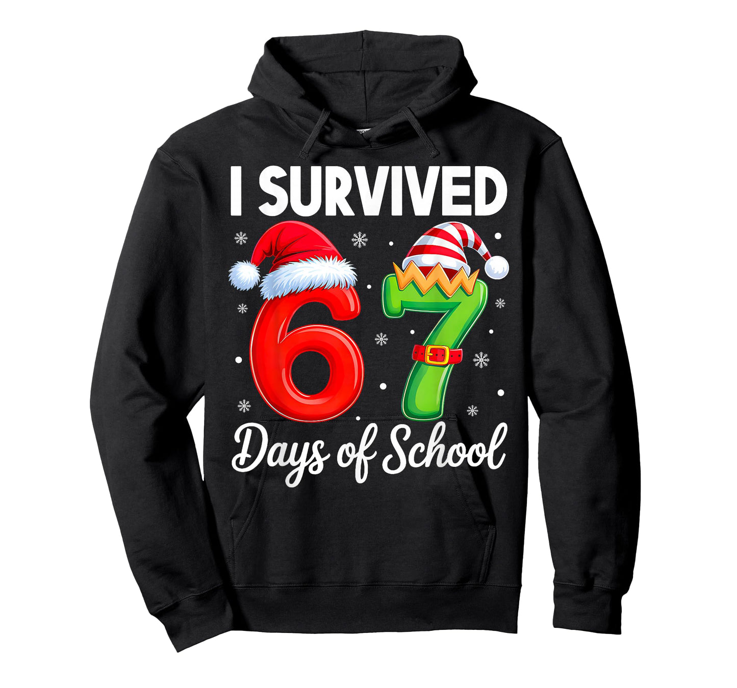 I Survived 67 Days of School Six Seven 6 7 Meme Christmas T-Shirt
