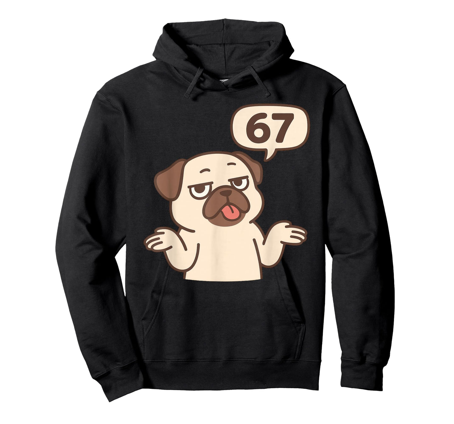 Dog Pug 67 Meme Six Seven Funny Gen Alpha T-Shirt