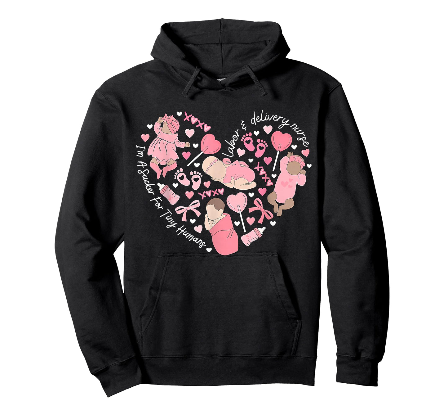 Heart Cute Baby Labor & Delivery Nurse Valentine Day MBU T-Shirt