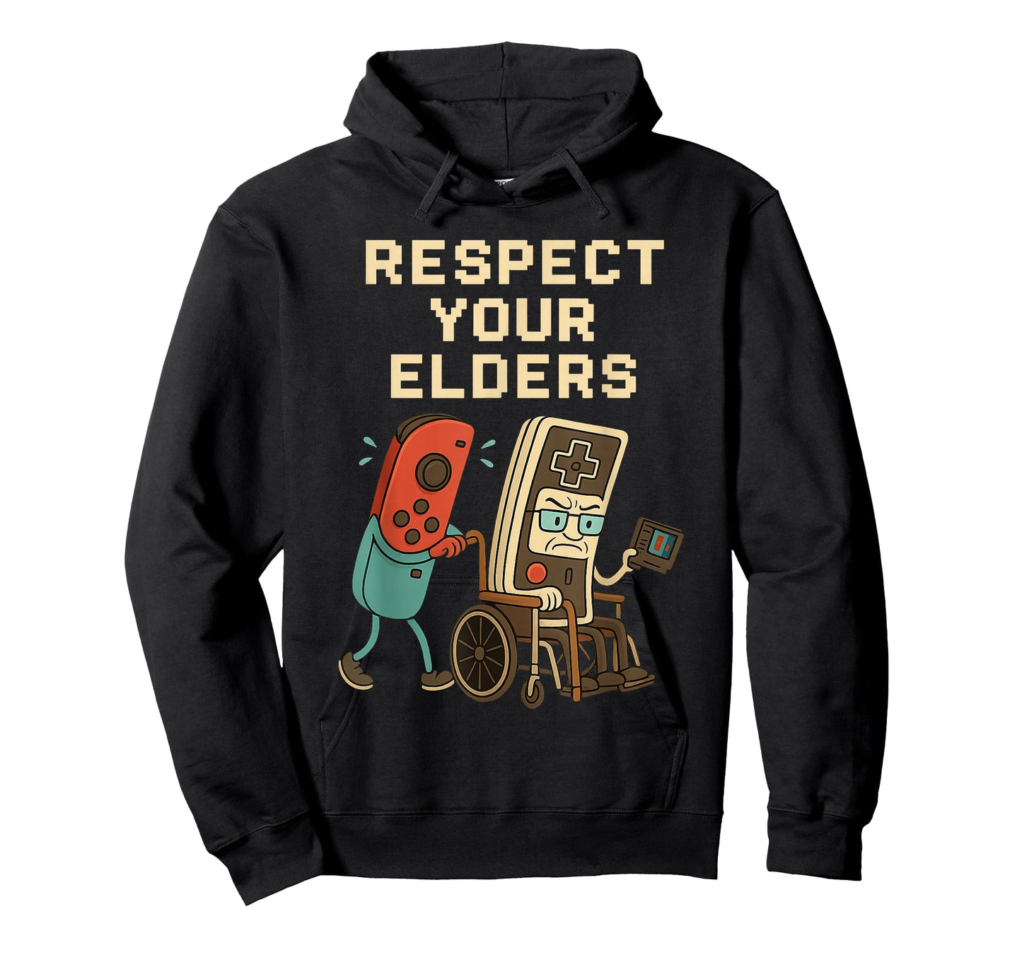 Respect Your Elders Retro Gaming Funny Gamer Controller 80s T-Shirt