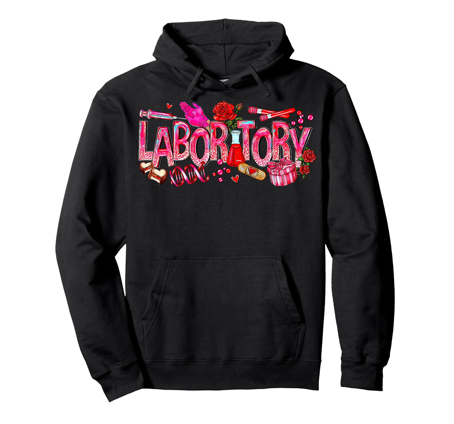 Retro Laboratory Valentine Floral Science Lab Technologist T-Shirt