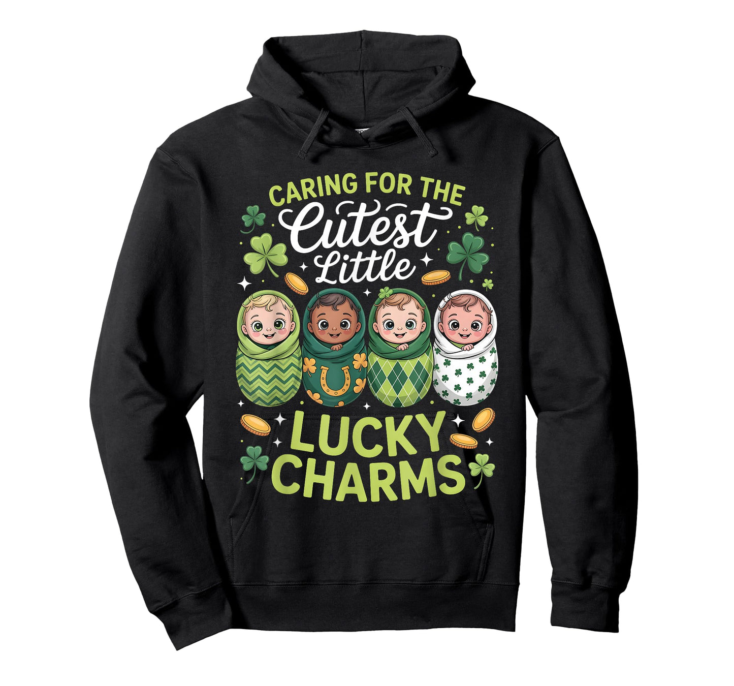 Caring for The Cutest Little Lucky Charms NICU St Patricks T-Shirt