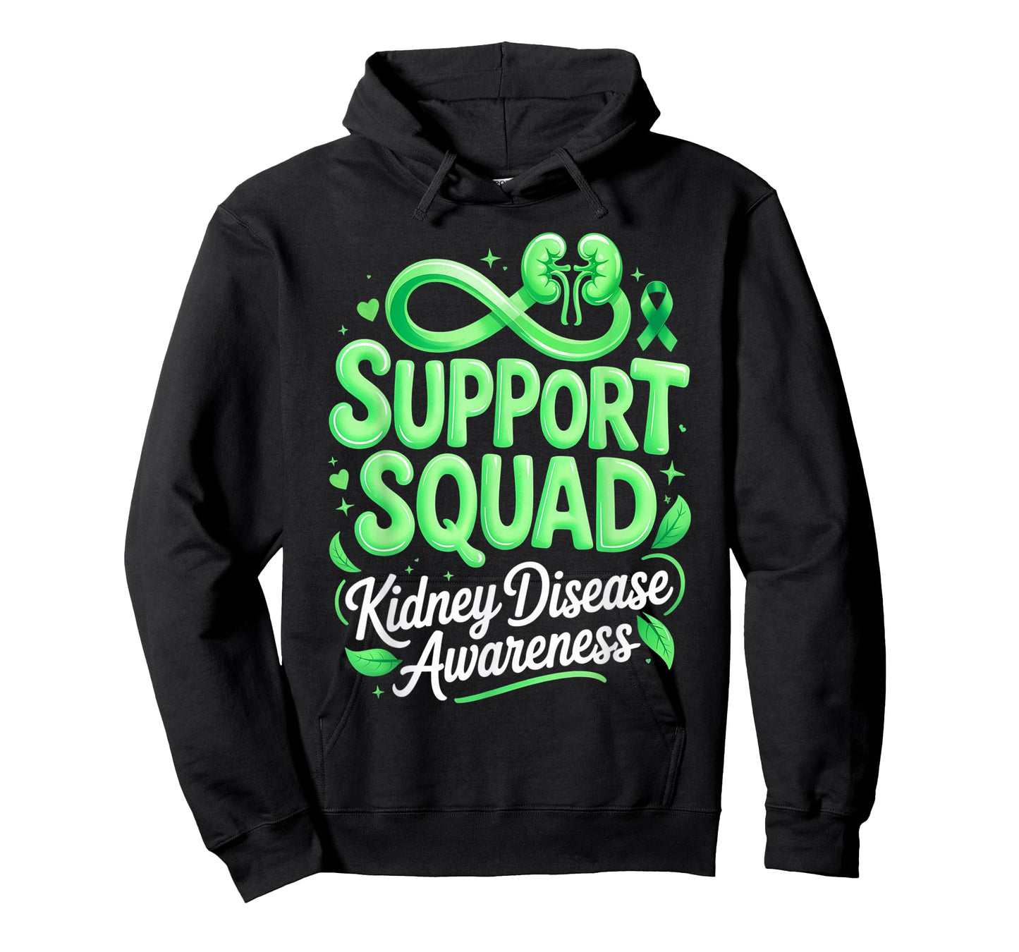 Green Ribbon Support Squad Kidney Disease Awareness T-Shirt