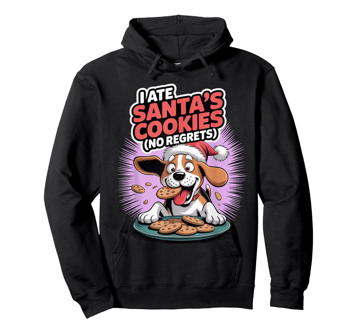 I Ate Santas Cookies Xmas Puppy Dog Funny Christmas Beagle T-Shirt