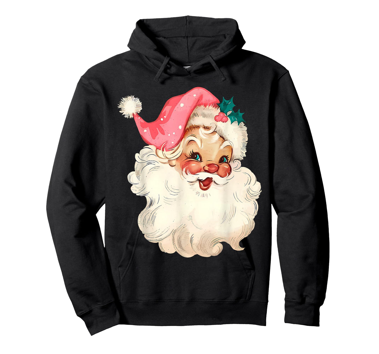 Santa Claus Pink Christmas Face Old Xmas Vintage Pink Santa T-Shirt