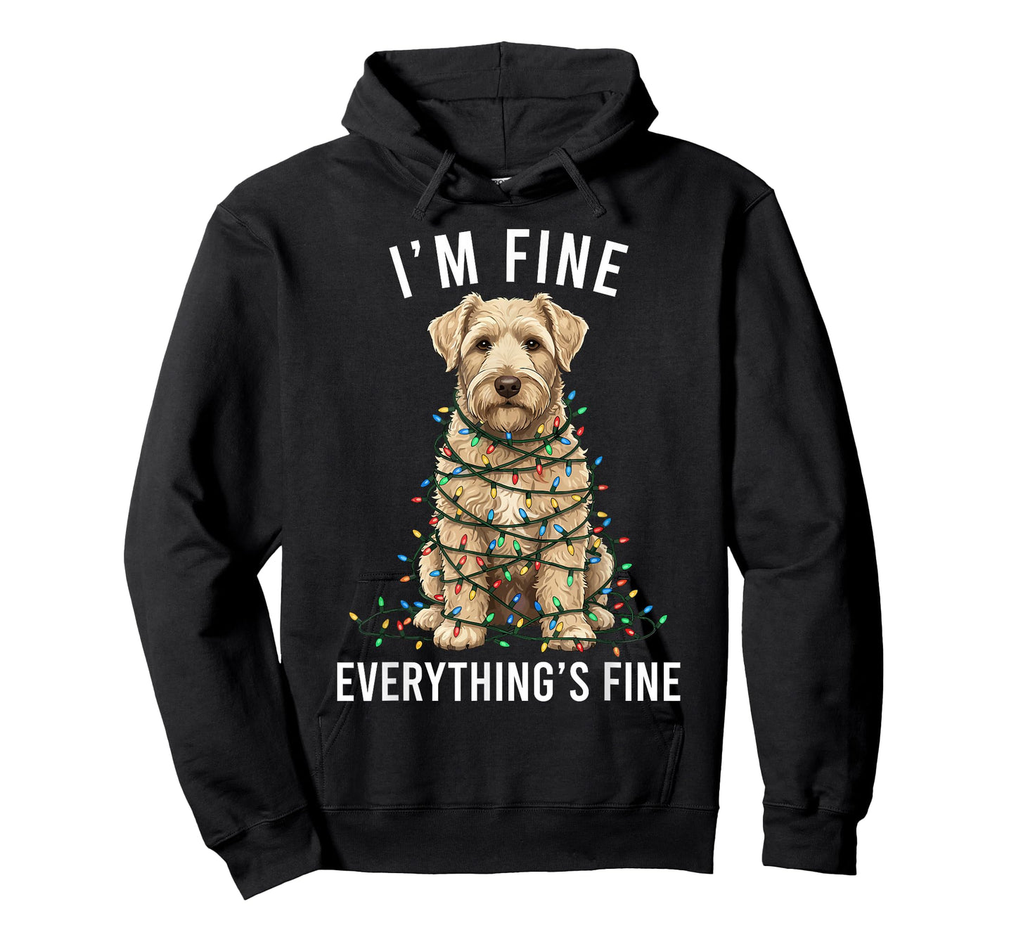 Wheaten Terrier Christmas I'm Fine Everything is Fine T-Shirt