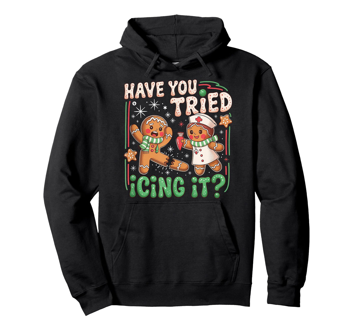 Gingerbread Have You Tried Icing It Christmas Nurse T-Shirt