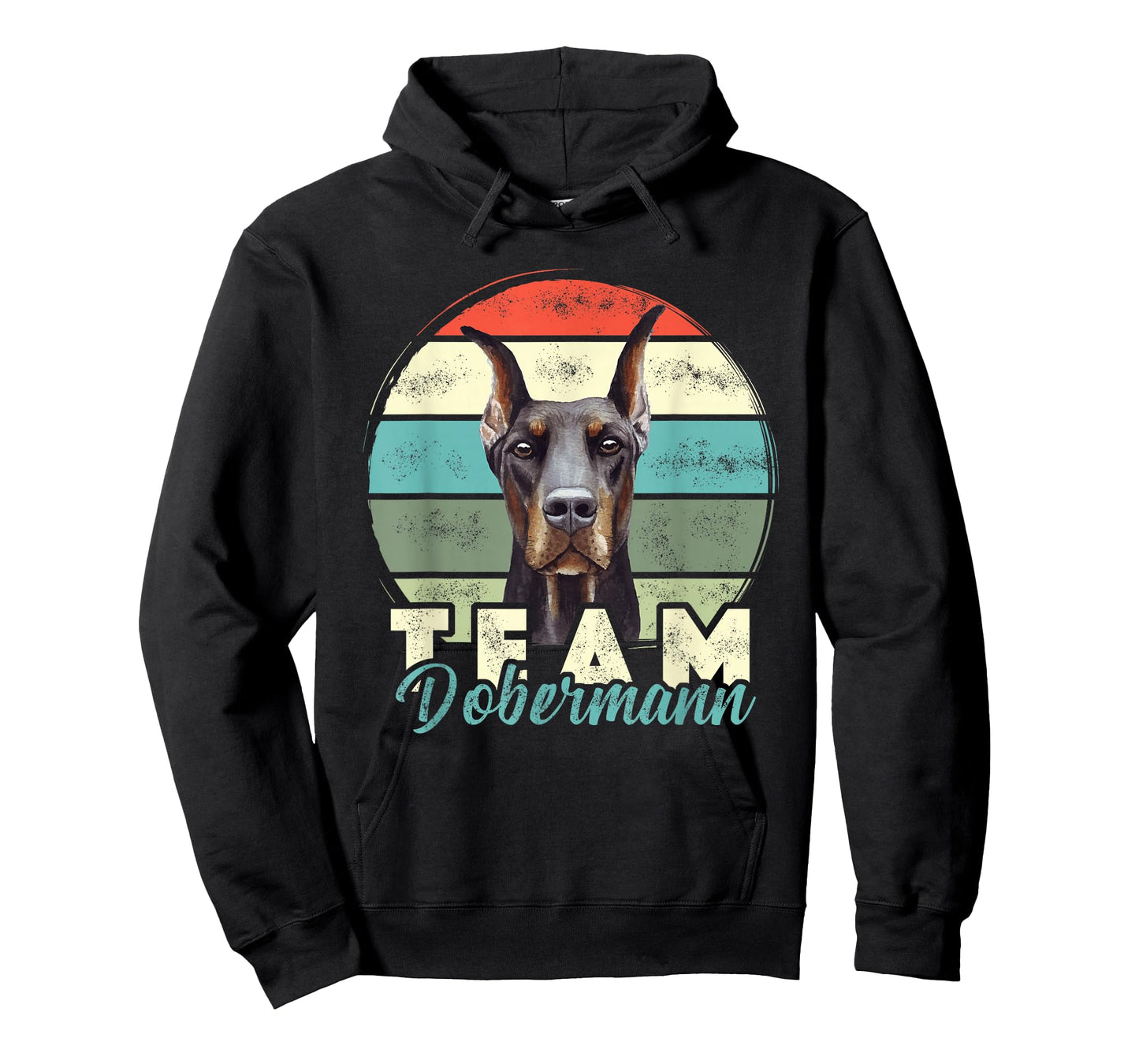 Team Doberman Dog Outfit Retro Vintage Doberman Dogs Design T-Shirt