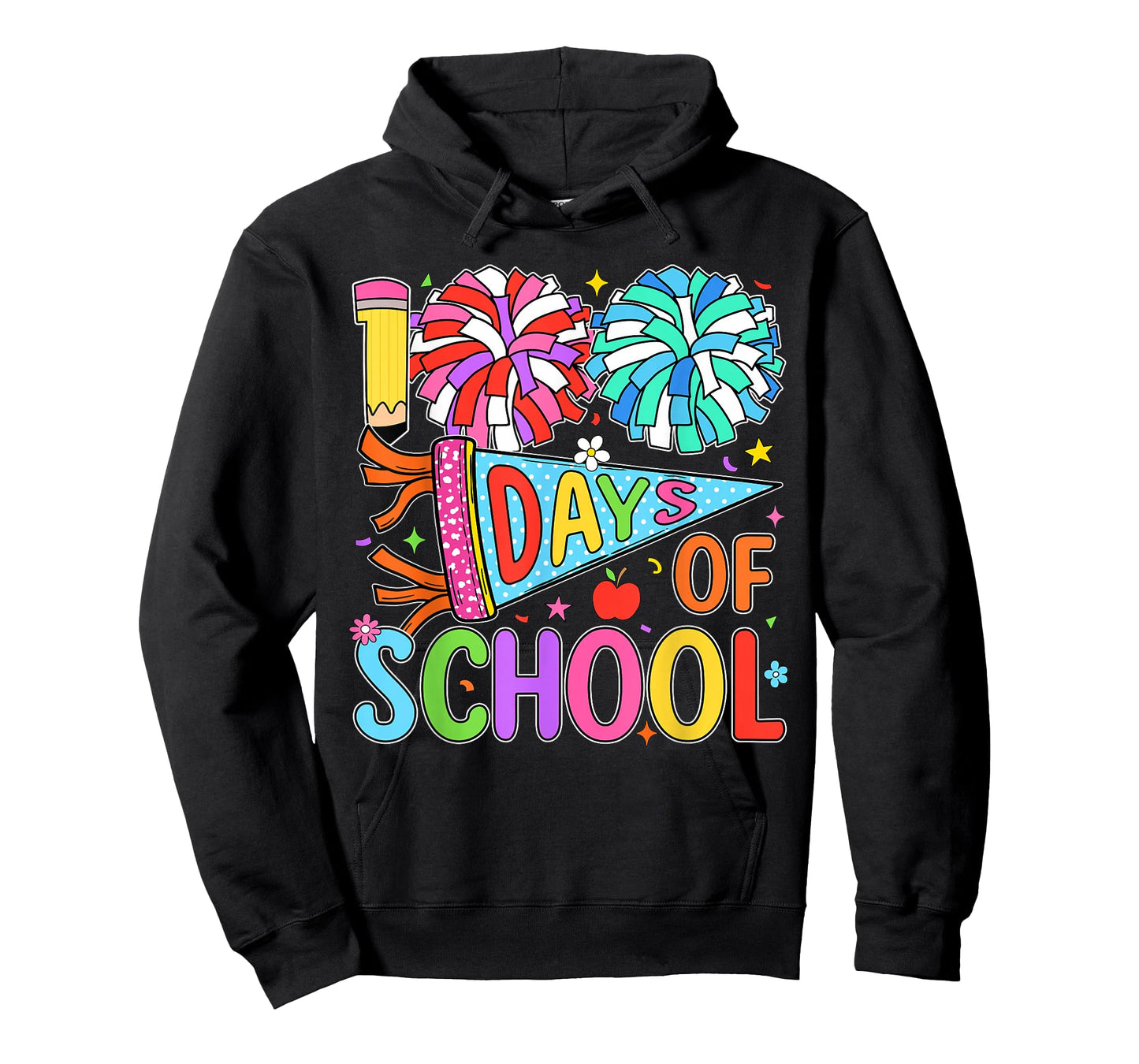Preppy 100 Days of School 100 Days Smarter Boys Girls Kids T-Shirt