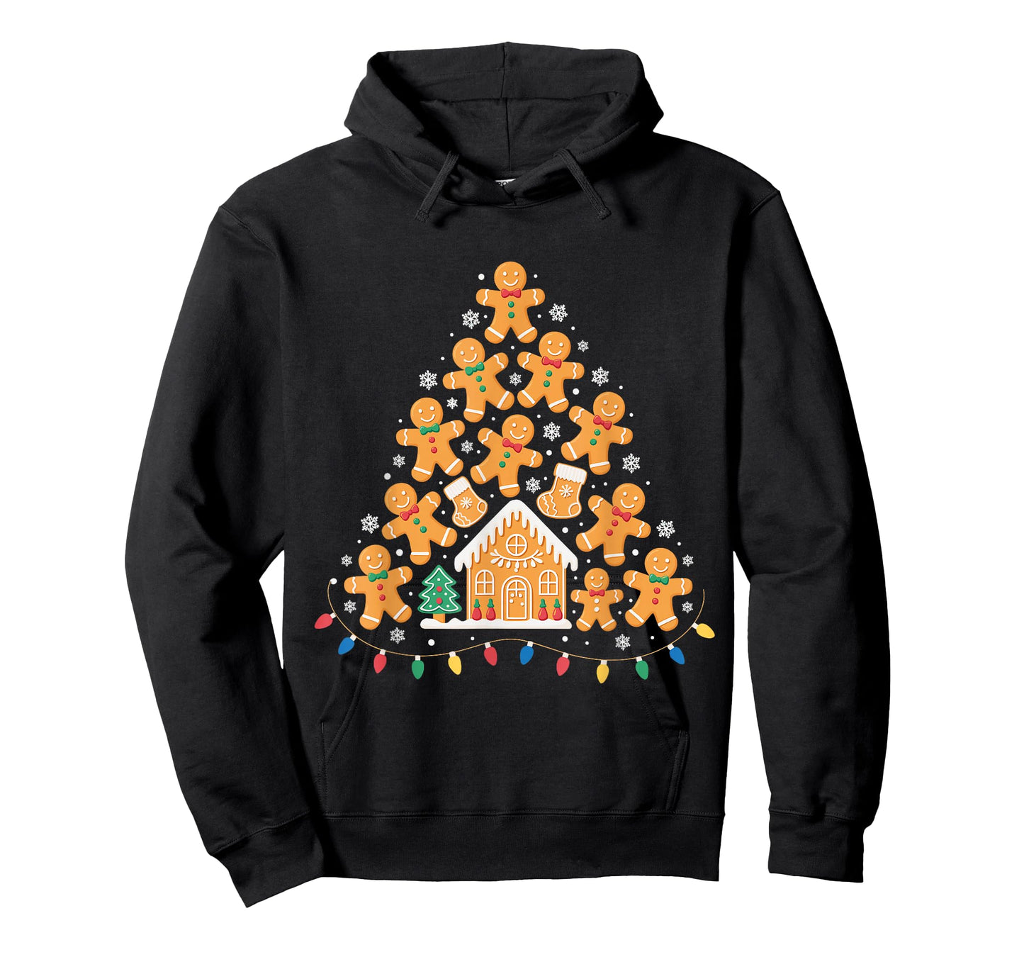 Gingerbread Christmas Tree Lights Xmas Cookie Baking Team T-Shirt