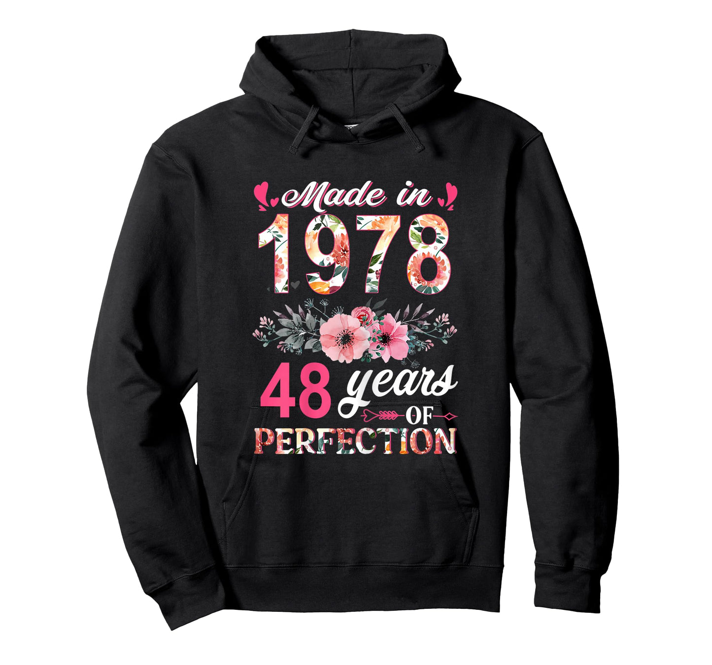 Made in 1978 Floral 48 Year Old 48th Birthday Gifts Women T-Shirt