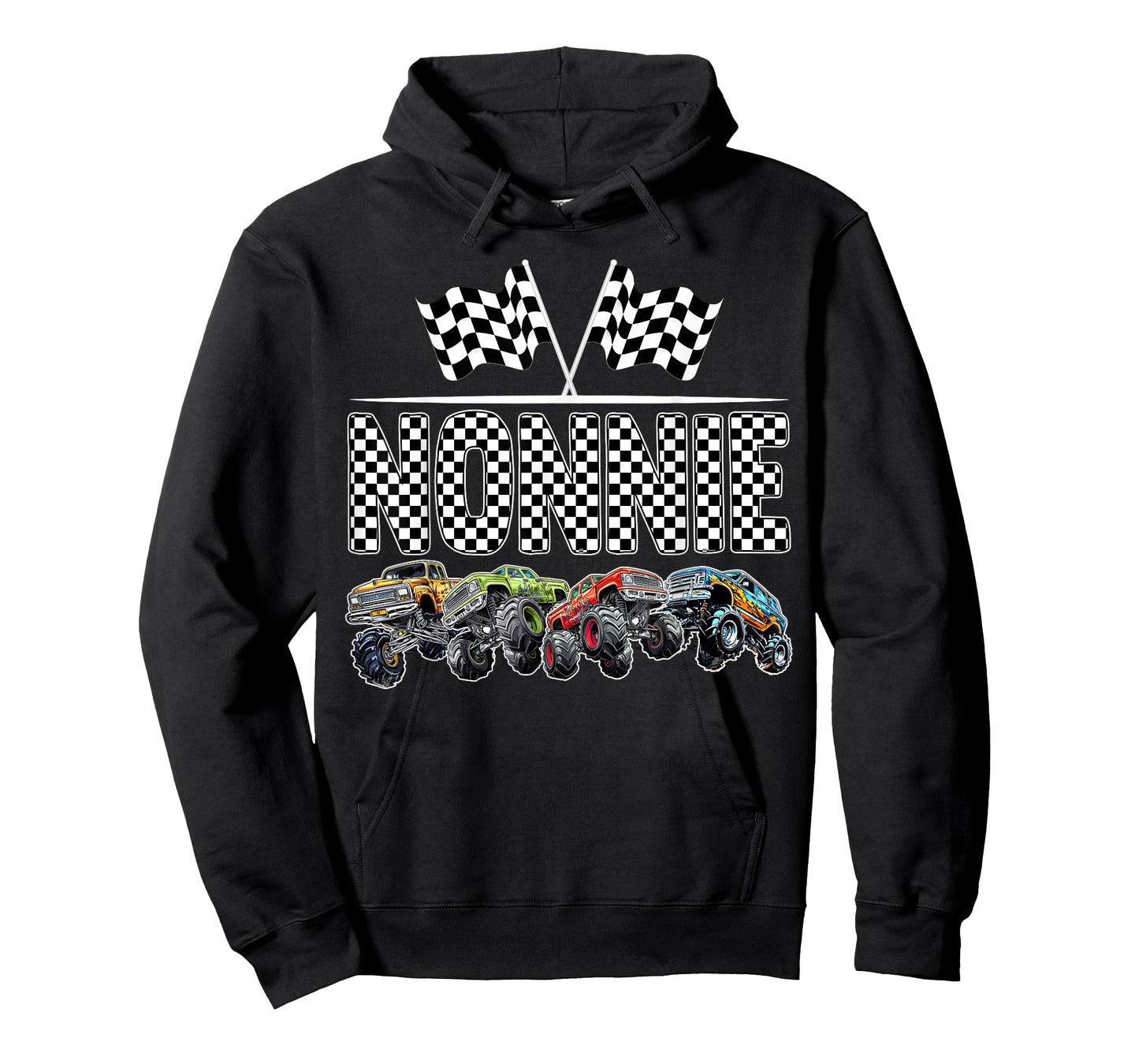 Nonnie Retro Monster Truck Family Birthday Matching T-Shirt