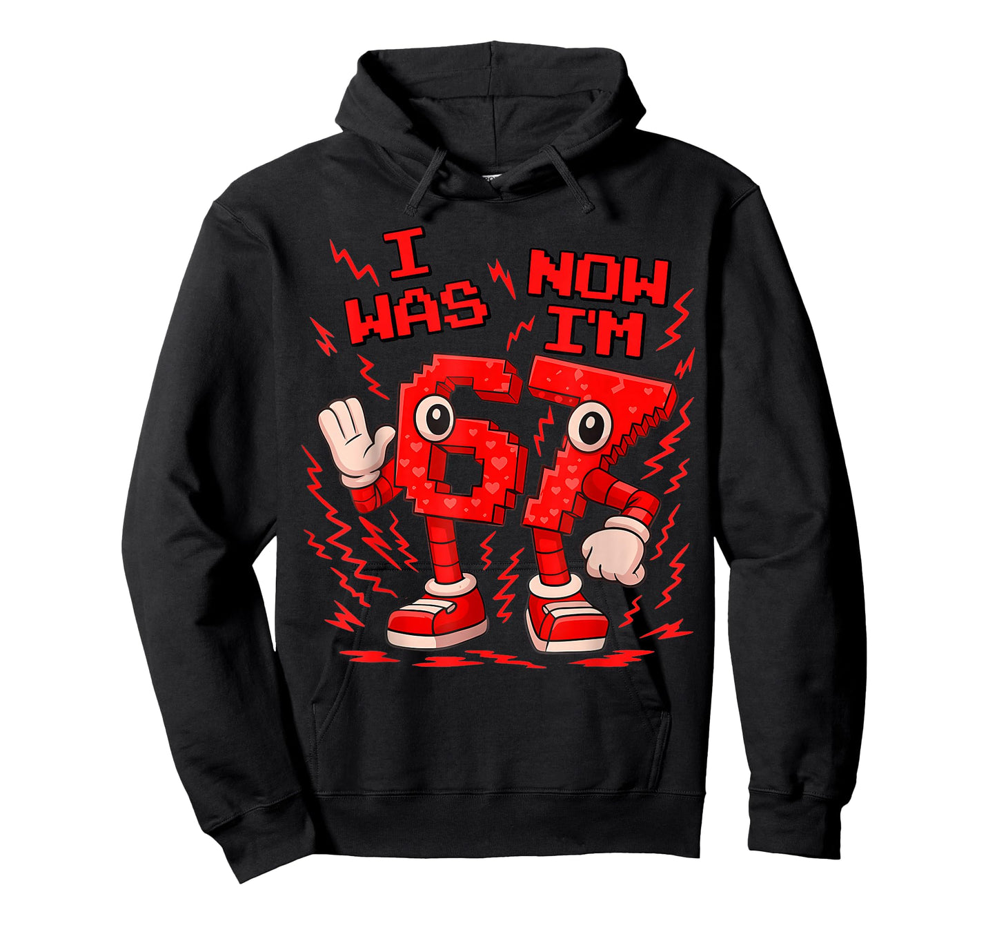 I was 6 Now I'm 7 Six Seven 7 Years Old Birthday Brainrot T-Shirt
