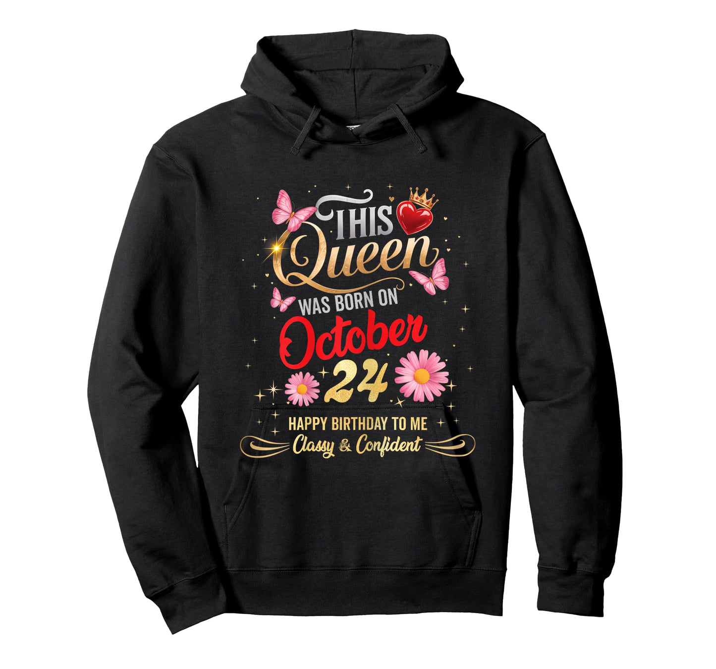 This Queen was Born on October 24 October 24th Birthday T-Shirt