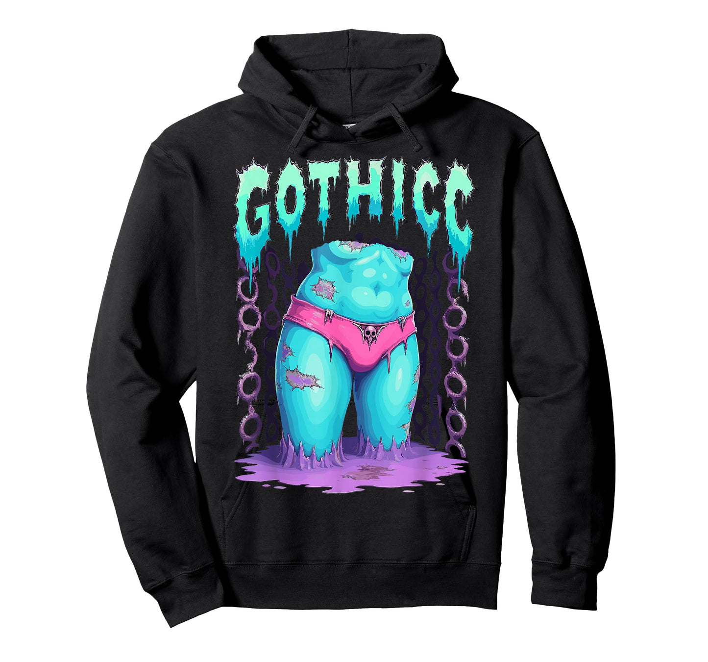 Creepy Gothicc Zombie Body Kawaii Pastel Goth Occult Art T-Shirt