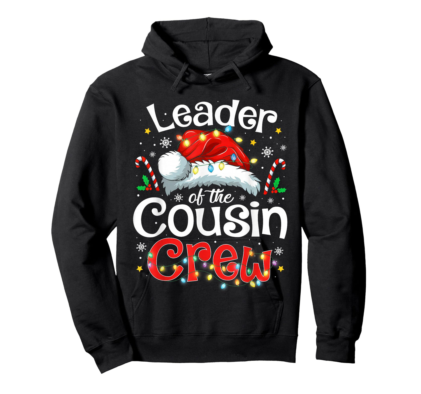 Leader of The Cousin Crew Christmas Family Matching Xmas T-Shirt