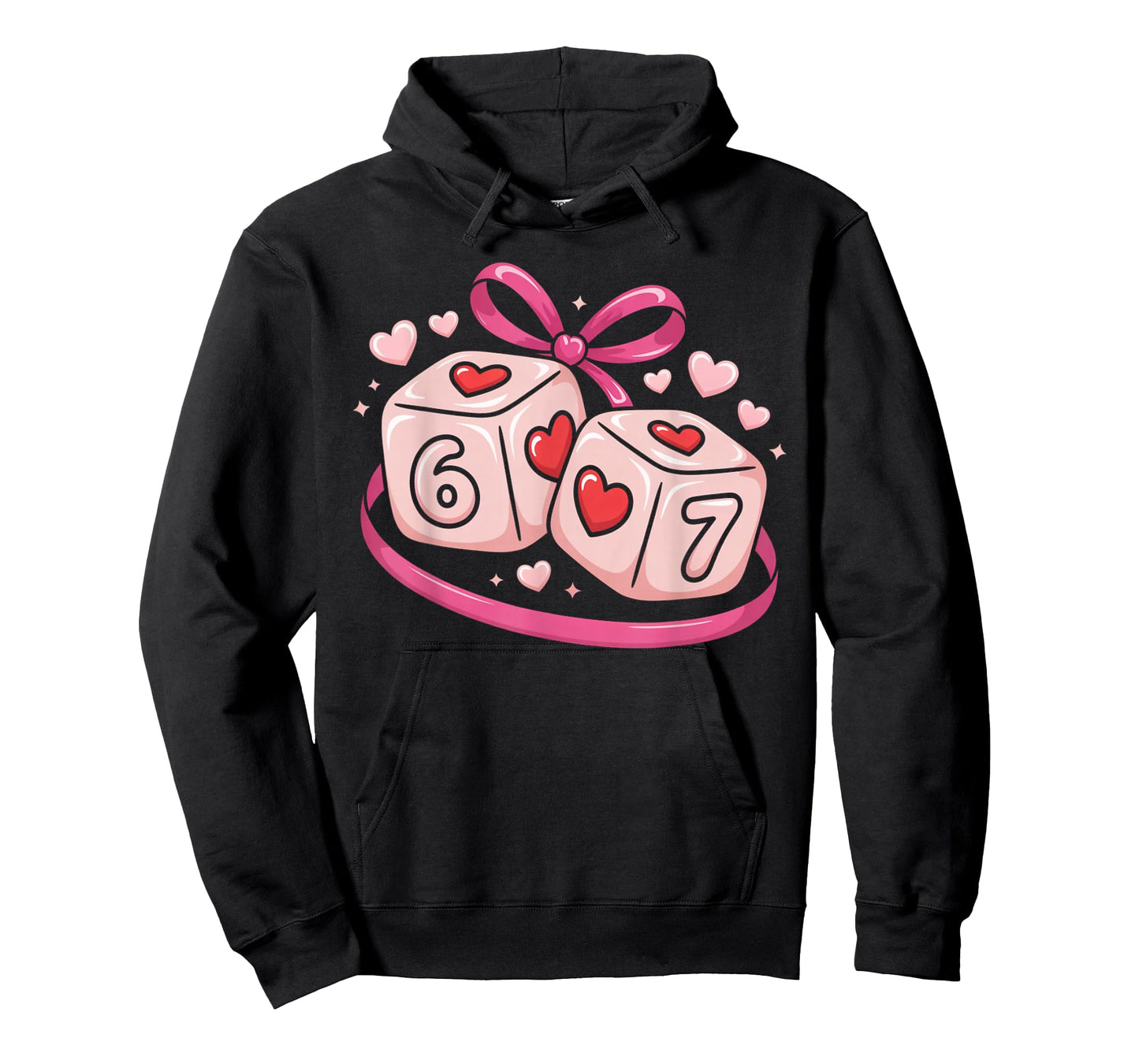 67 Dice Valentine’s Day Six Seven Hearts 6-7 Meme T-Shirt
