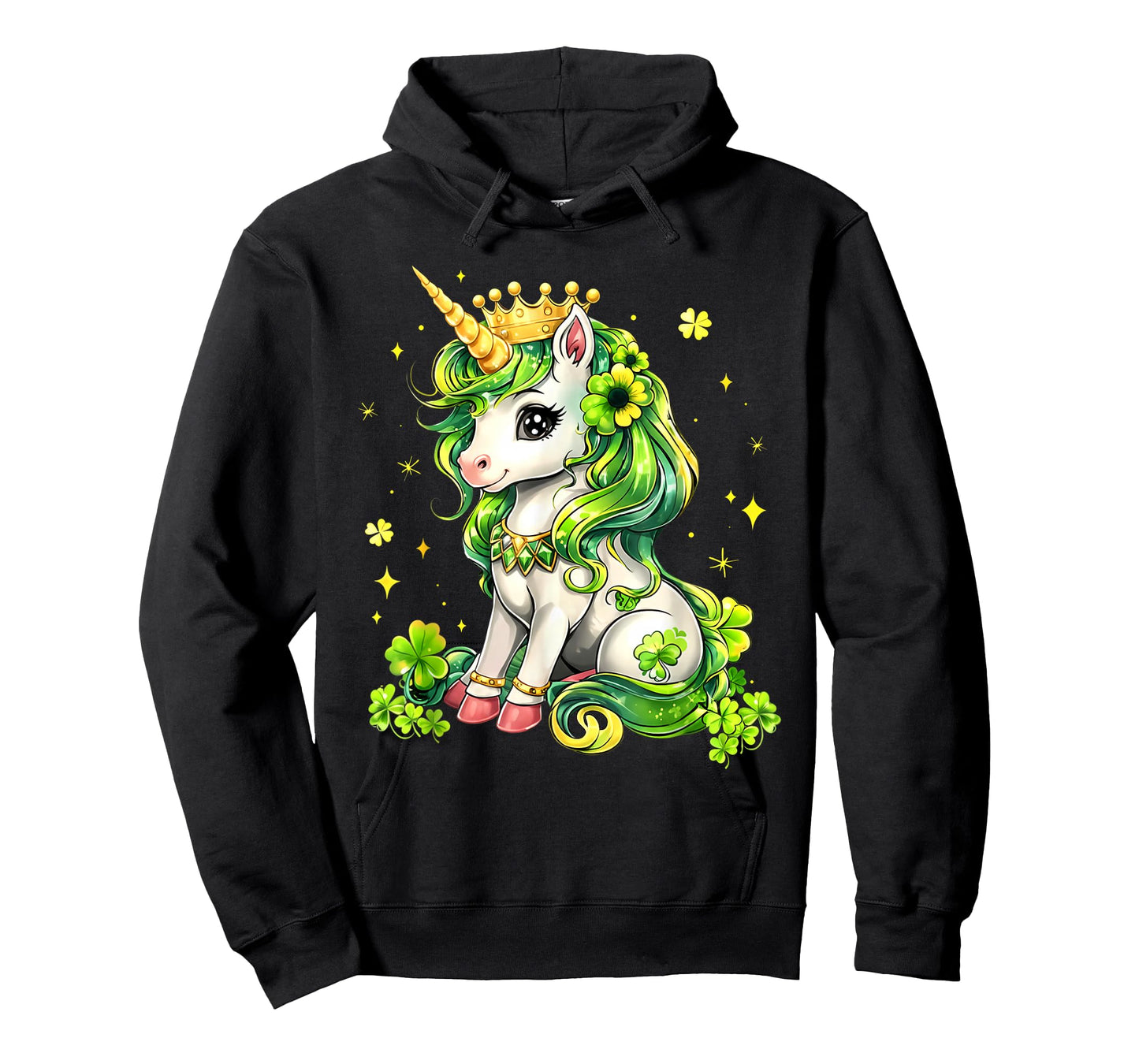 Cute Unicorn Shamrock St Patricks Day Girls Kids Lepricorn T-Shirt