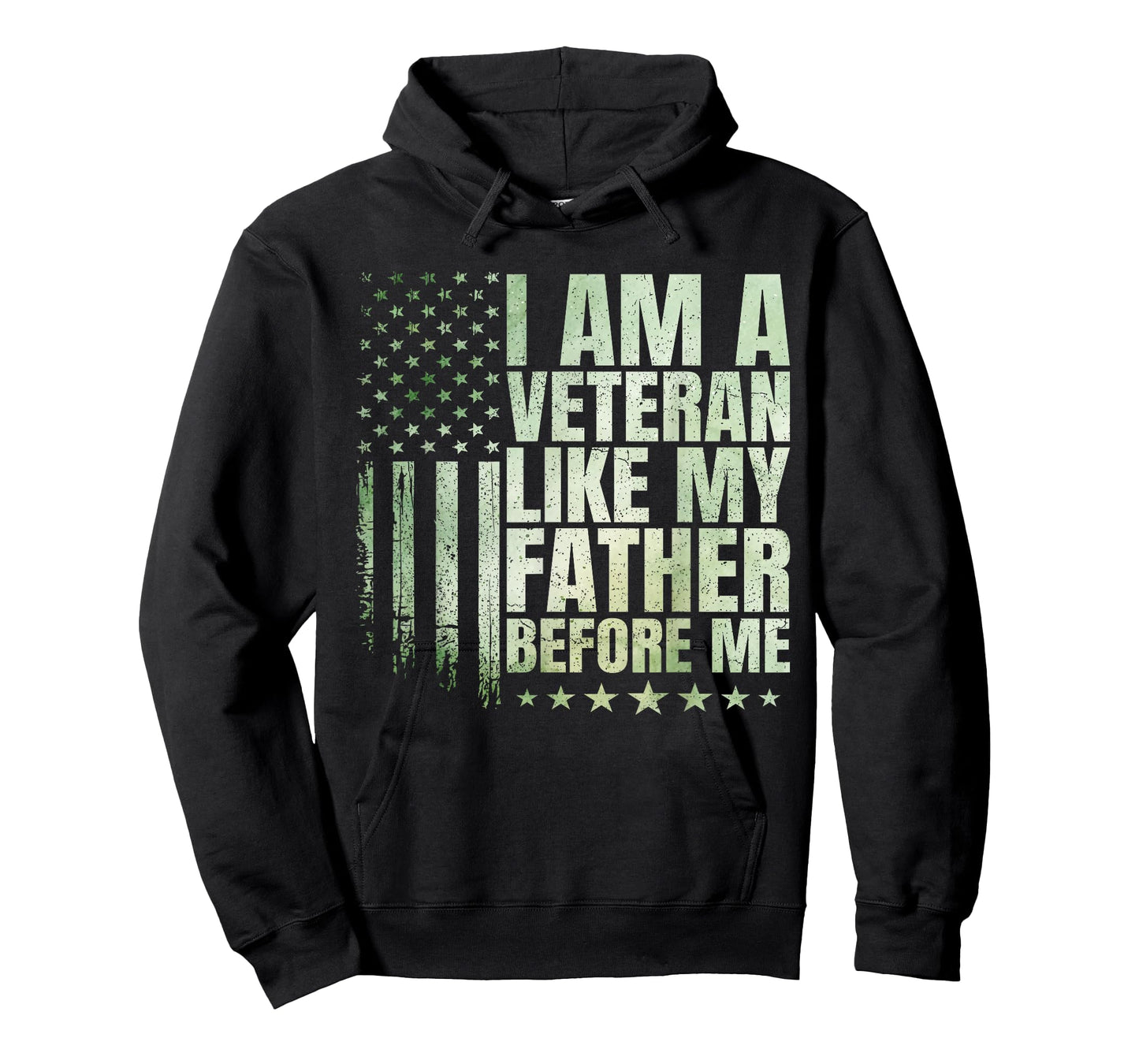 I Am A Veteran Like My Father Before Me Military Flag T-Shirt