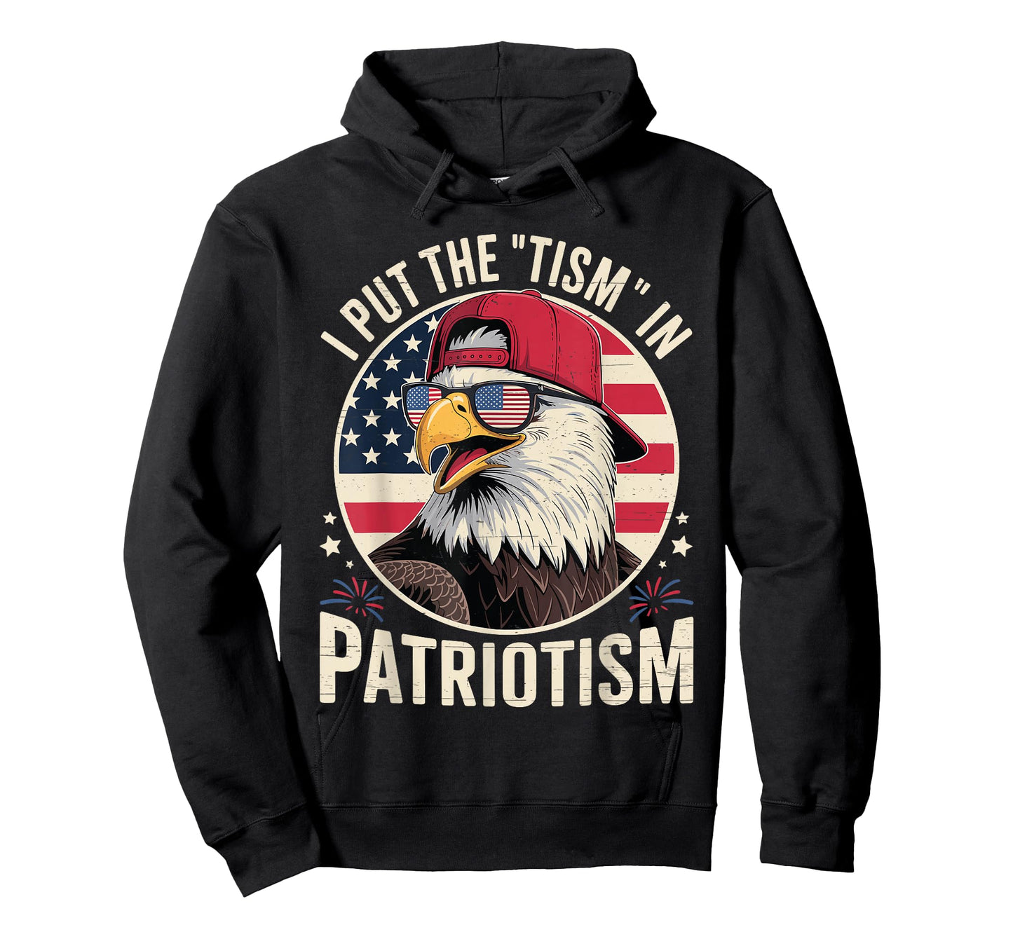 American Flag Eagle Patriotic Eagle Fireworks 4th of July T-Shirt