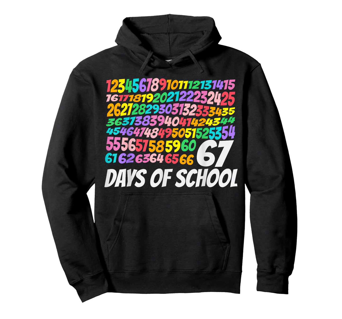 67 Days of School 100th Day Math Numbers Rainbow Teacher Kid T-Shirt