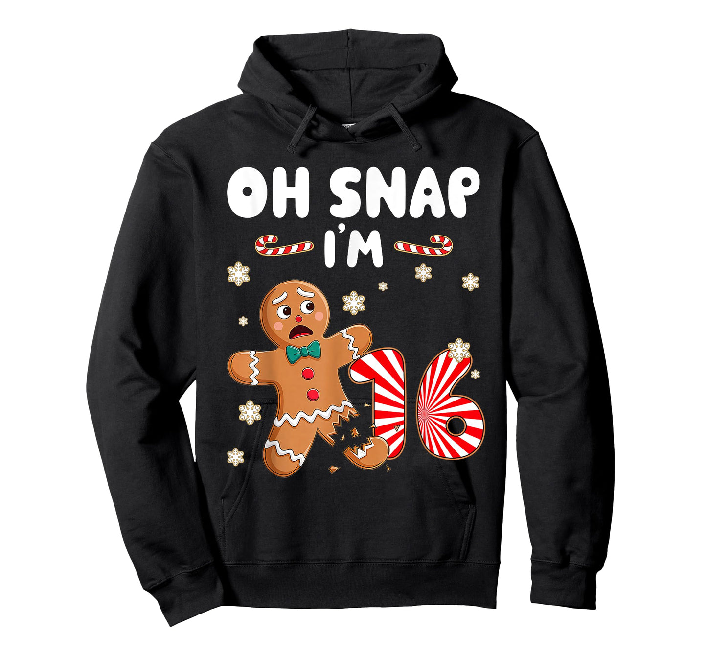 Christmas Oh Snap 16 Year Old Gingerbread Man 16th Birthday T-Shirt
