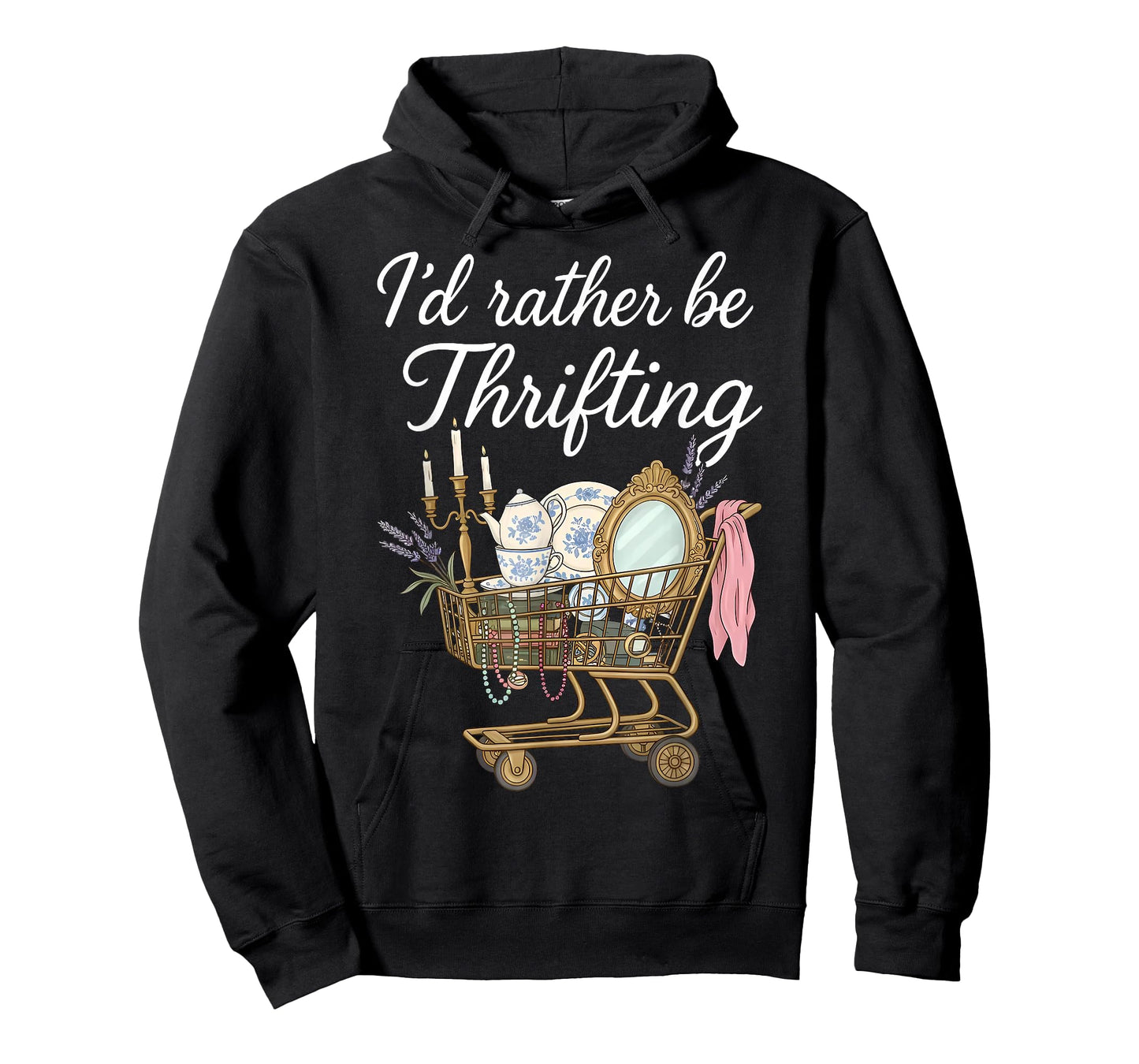 I'd Rather Be Thrifting Vintage Shopping Quote Thrift Lover T-Shirt