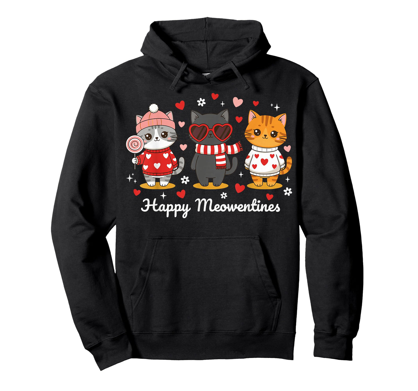 Happy Meowentines Cute Valentine Cat Lovers Girls Women Kid T-Shirt
