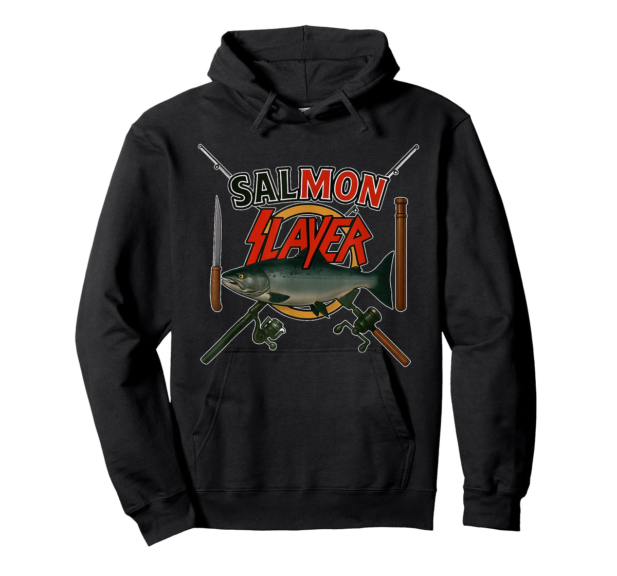 The Salmon Slayer Steelhead and Salmon Fishing T-Shirt