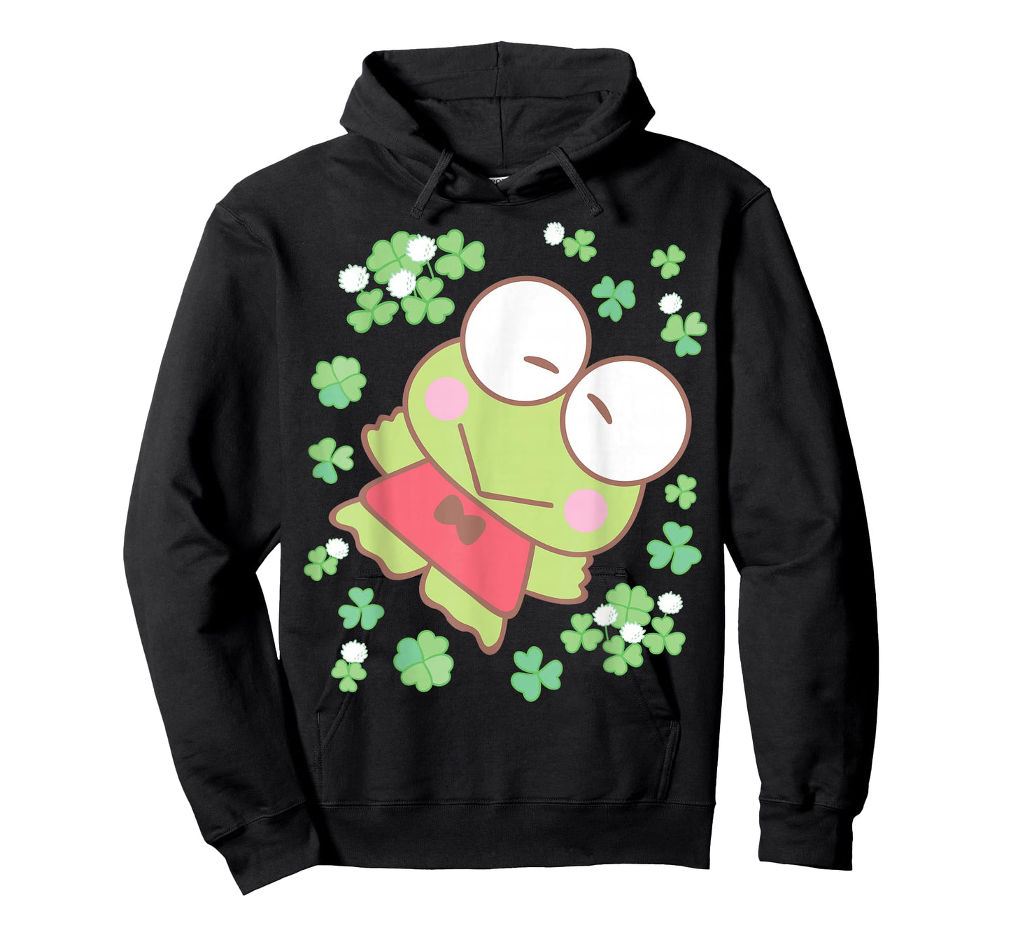Hello Kitty St. Patrick's Day Keroppi Surrounded by Clovers T-Shirt