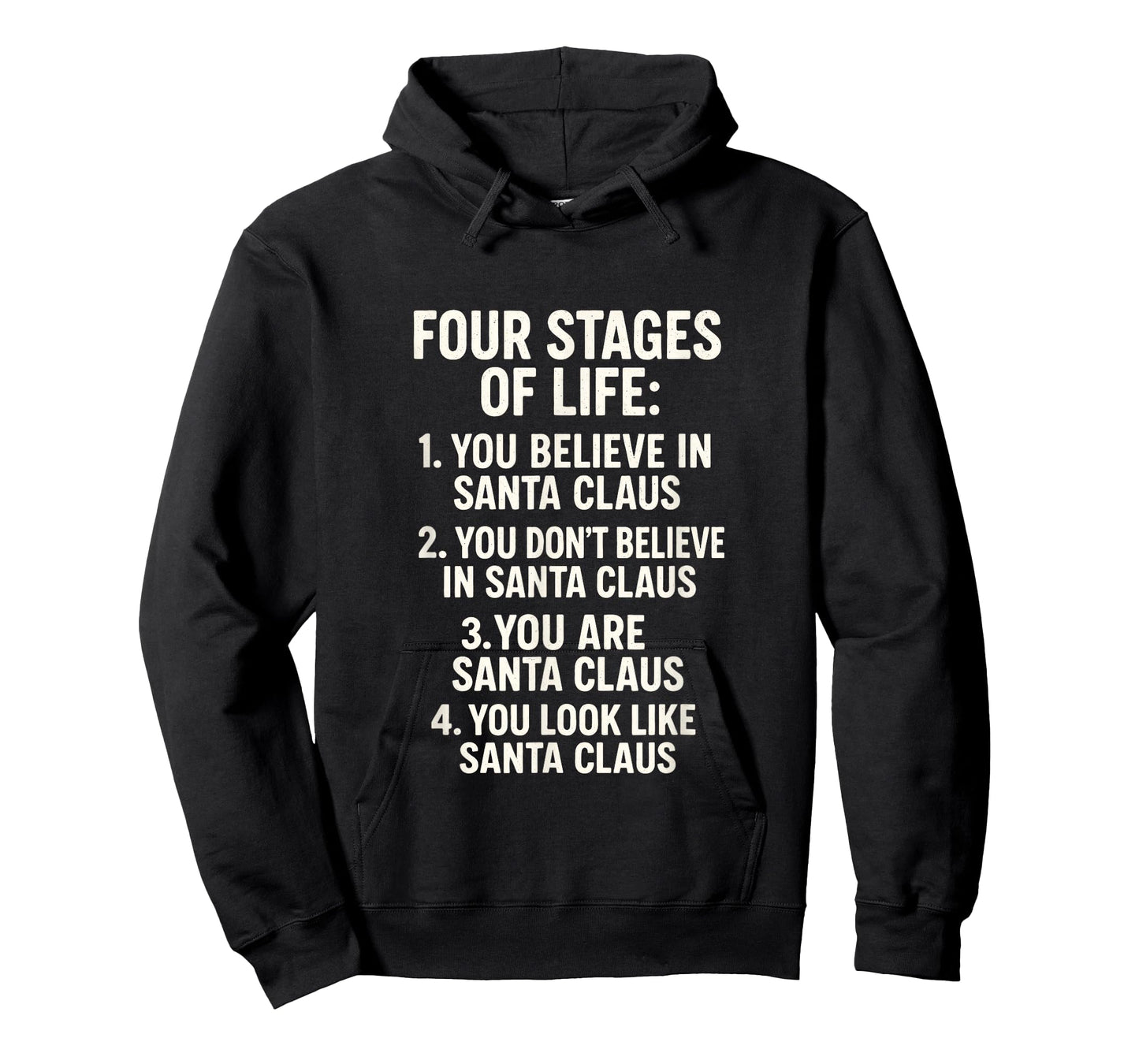 Four Stages of Life - Funny Dad Santa Humor T-Shirt