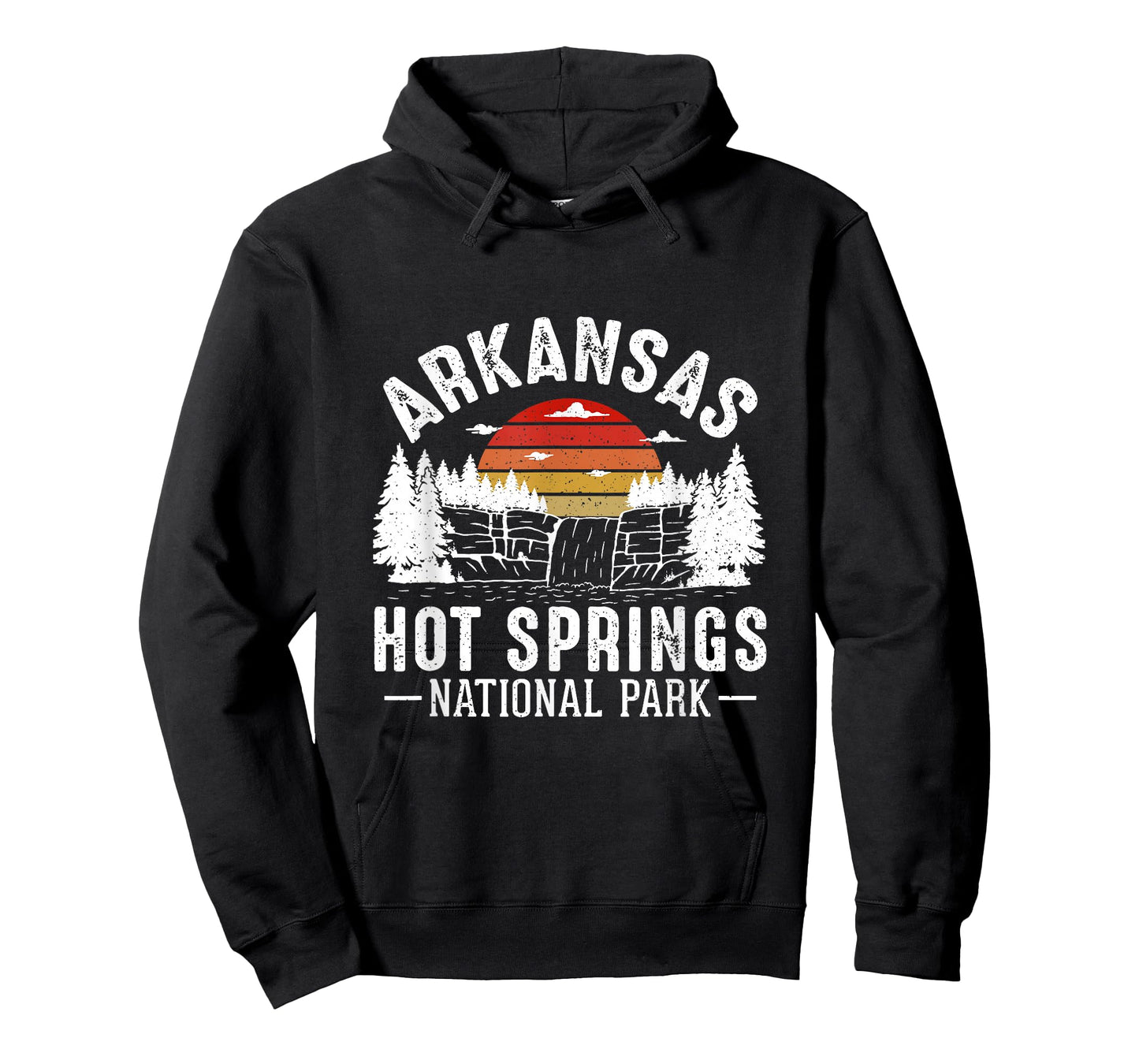 Arkansas Hot Springs National Park Retro Sunset Travel T-Shirt