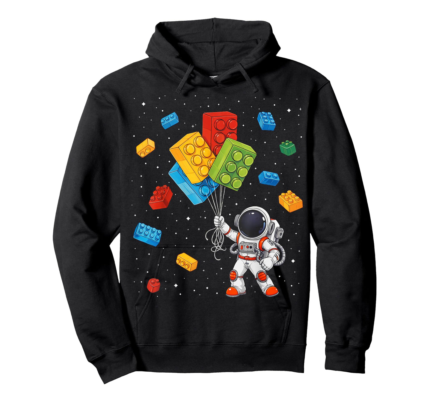 Space Astronaut Master Builder Boy Funny Building Blocks T-Shirt