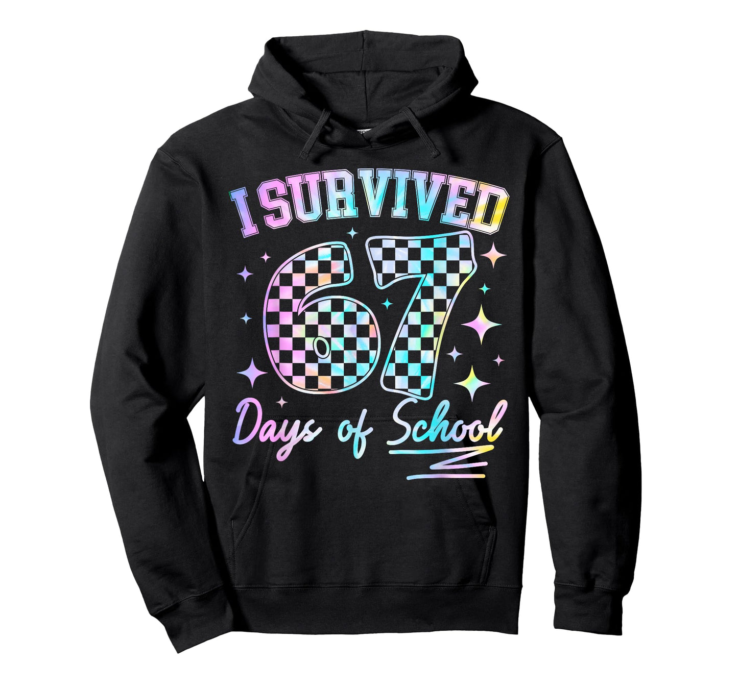 I Survived 67 Days of School Tie Dye 67th Day Teacher Kids T-Shirt