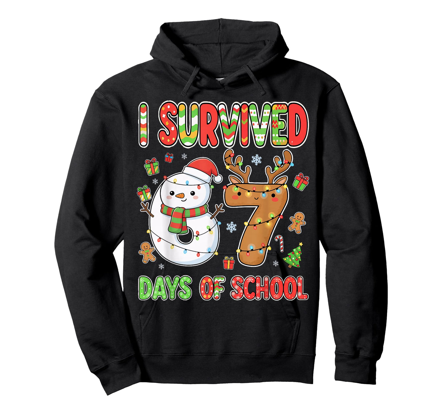 I Survived 67 Days of School Christmas Meme Funny Six Seven T-Shirt