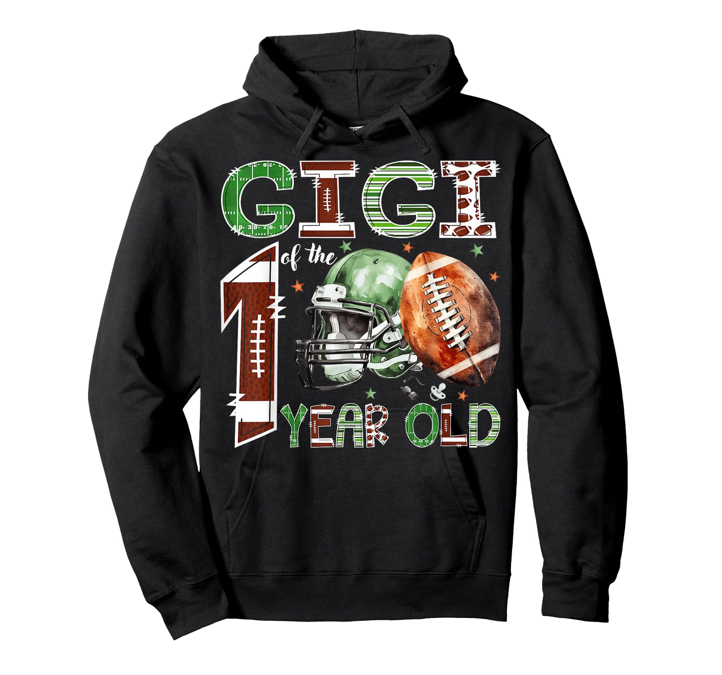 Gigi of The 1 Year Old Football Lover 1st Birthday Boy T-Shirt