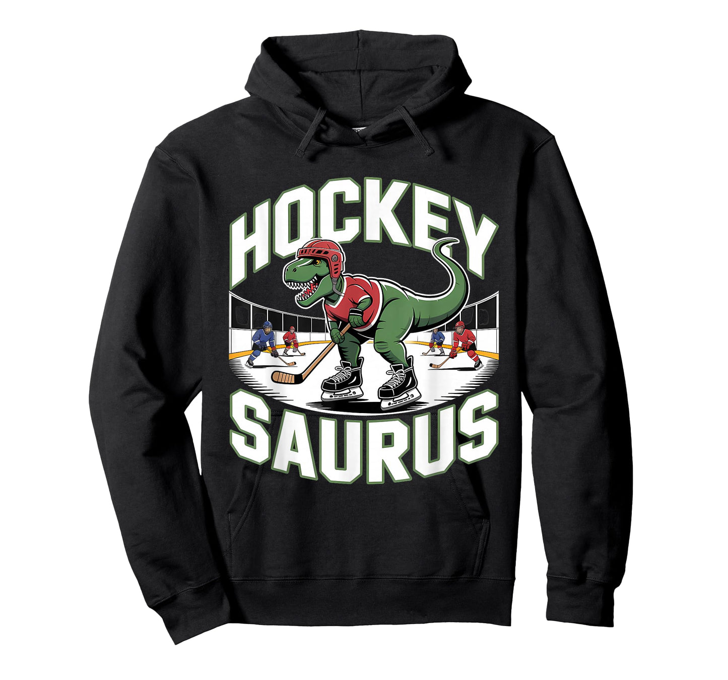 Ice Hockey Saurus T-Rex Dinosaur Dino Funny Hockeysaurus T-Shirt