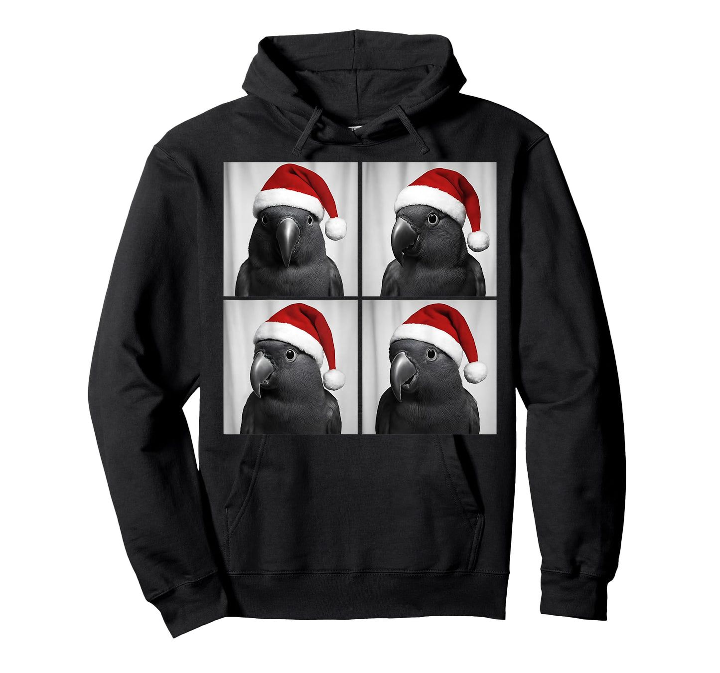 Funny Christmas Eclectus Parrot Santa Photo Booth T-Shirt