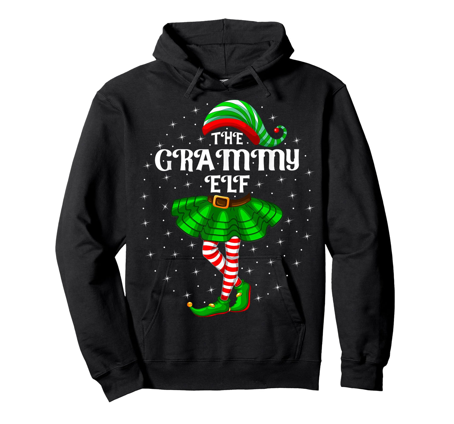 Xmas Family Matching Women Girl Mom The Grammy Elf Christmas T-Shirt
