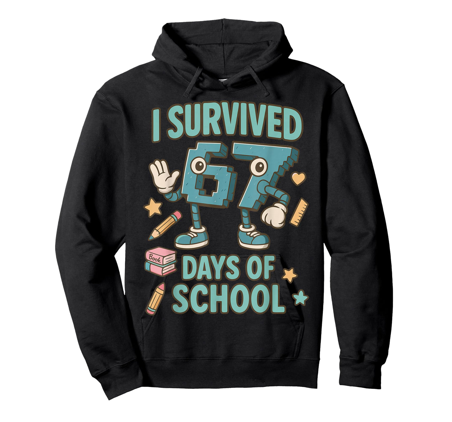 Kids 6-7 Meme I Survived 67 Days of School T-Shirt
