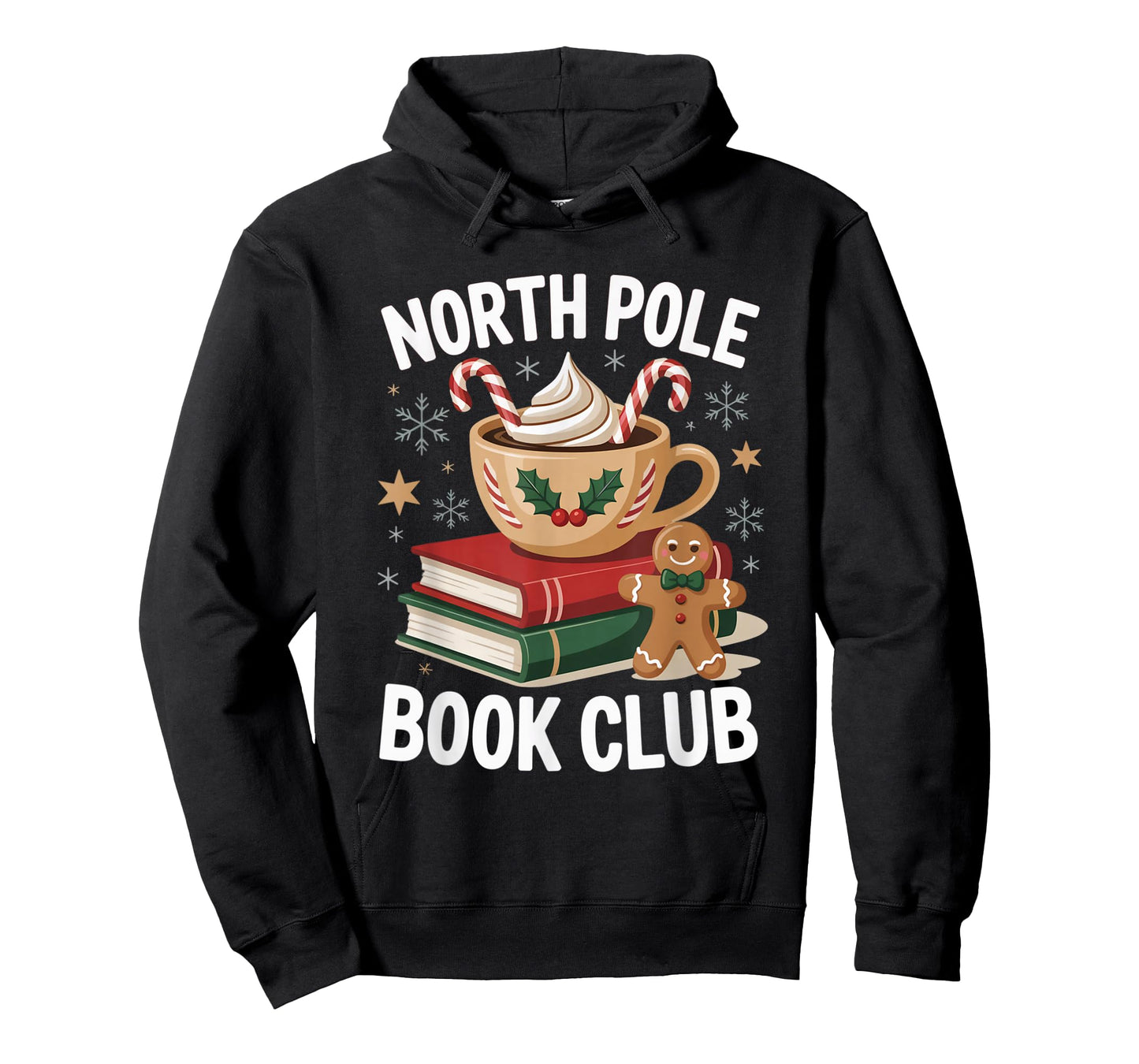 North Pole Book Club Cozy Christmas Holiday Design T-Shirt